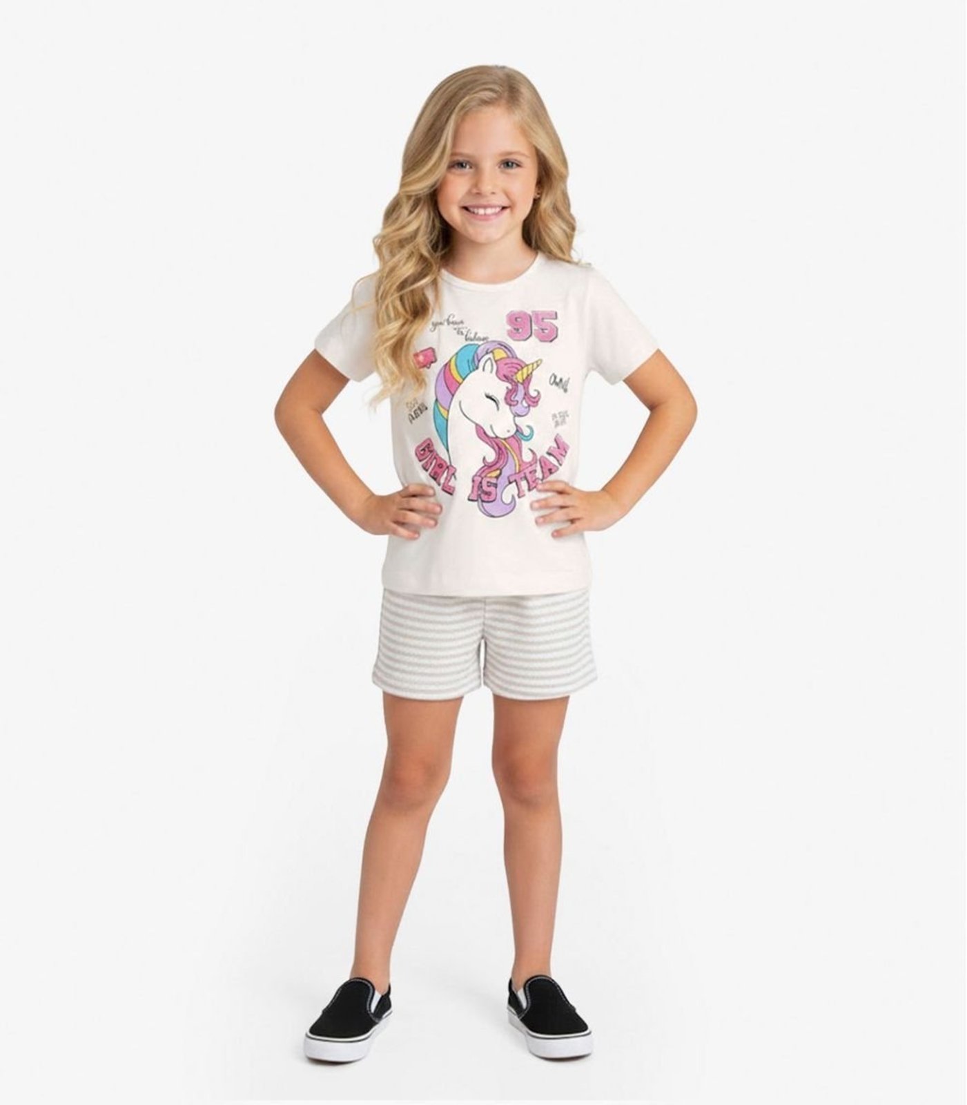 Infantil - Conjunto Curto Verão Menina Select Bege