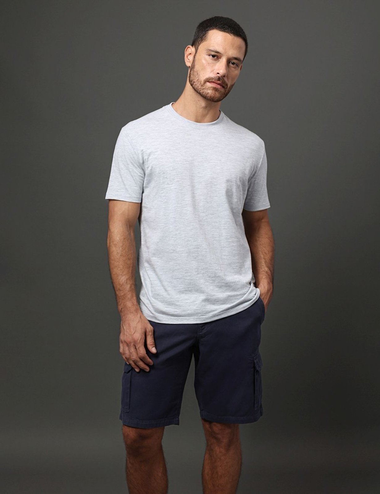 Vista 3 Bermuda Masculina Color Cargo Calvin Klein Jeans - Marinho azul marinho Calvin Klein Jeans azul marinho