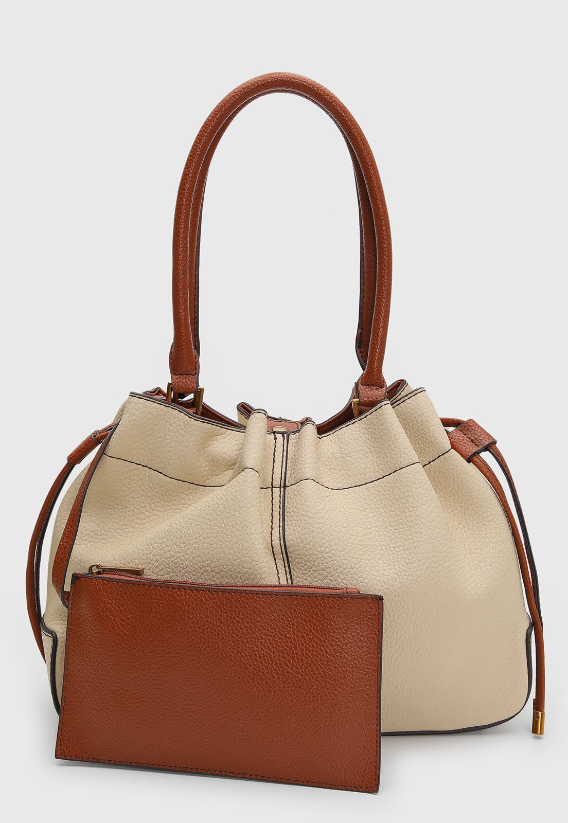 Kit Bolsa e Necessaire Feminino Santa Lolla Bege