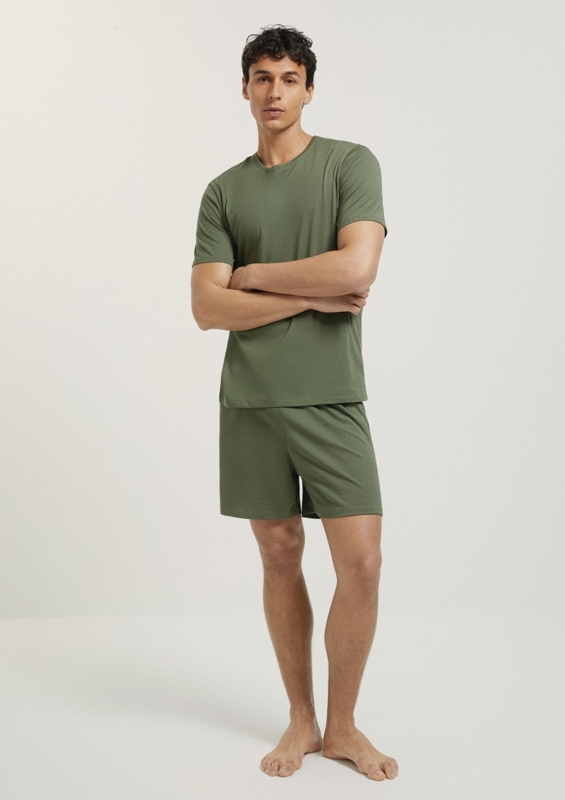 Pijama Curto Masculino Comfort Em Algodão Pima Hering