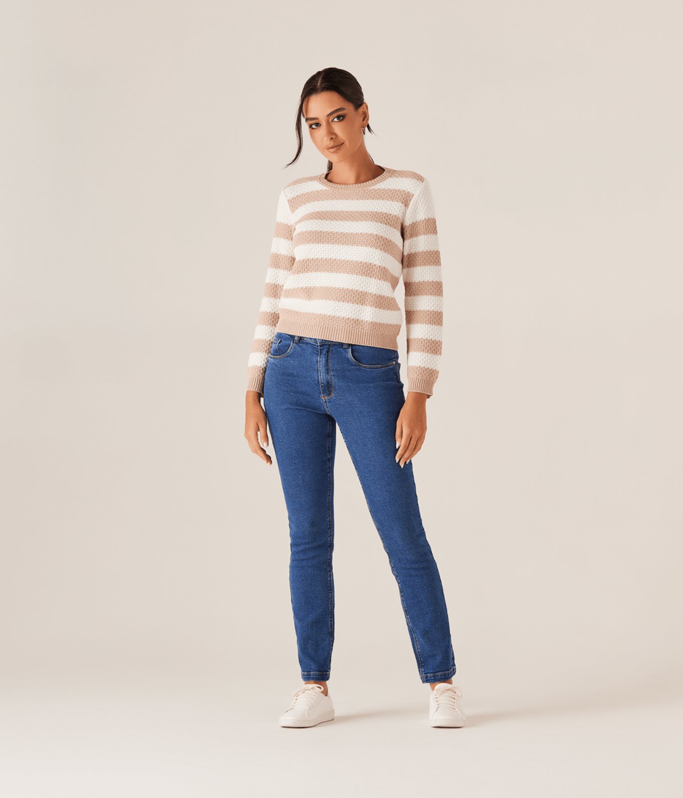 Calca Jeans Skinny Five Pockets Feminina Azul Medio Calca Jeans Skinny Five Pockets Feminina Azul Medio
