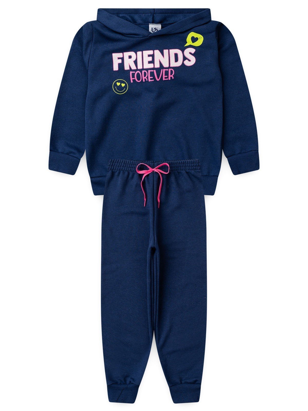 Infantil - Conjunto Platinum Amizade Eterna Azul Marinho