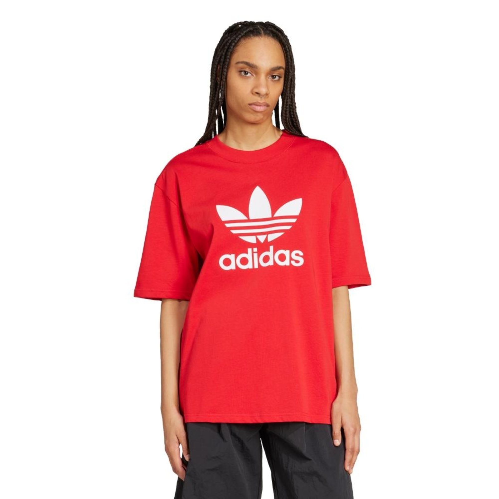 Camiseta Adicolor Firebird Oversized Trefoil adidas Originals Vermelho