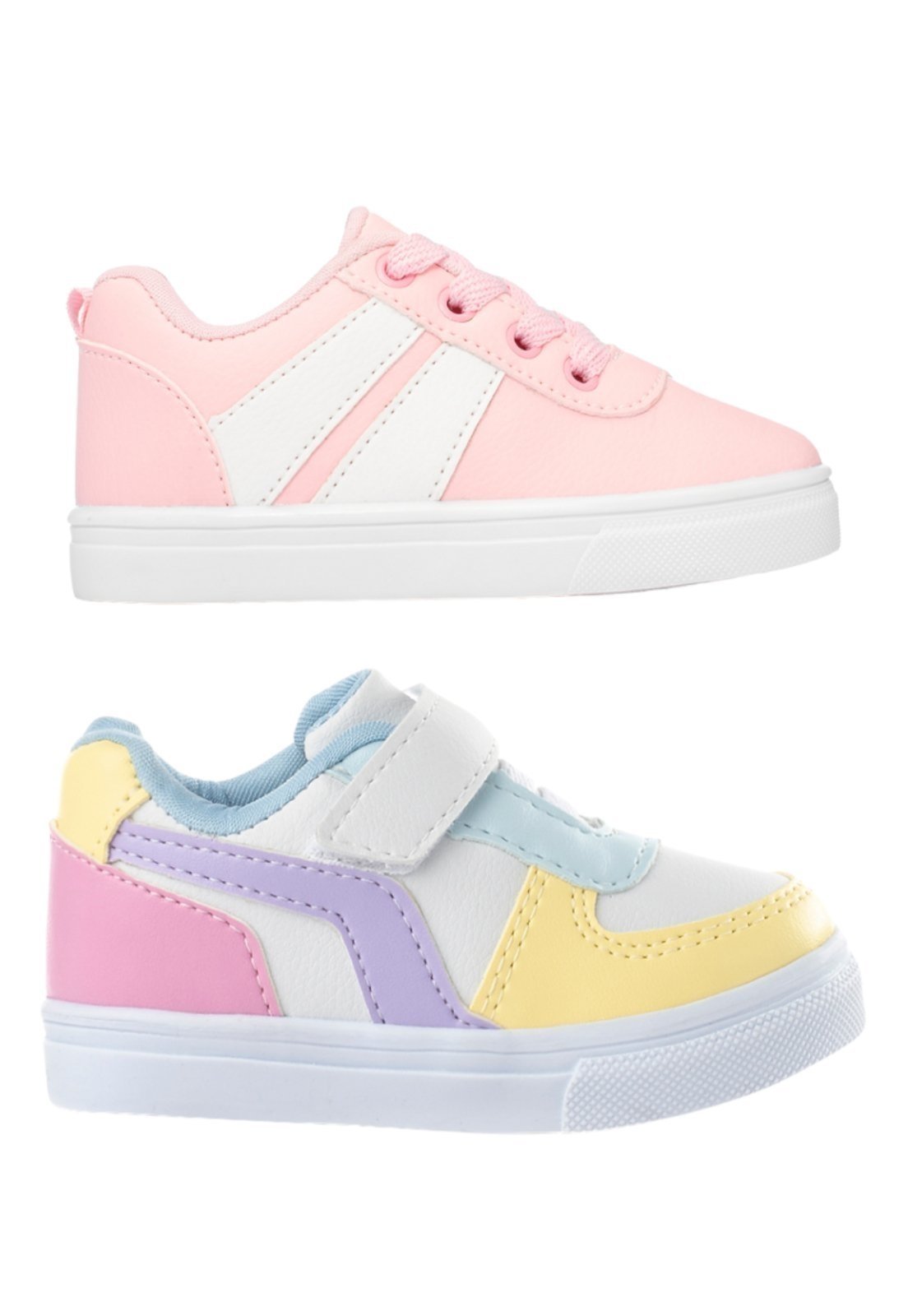 Infantil - Combo 2 Pares Tenis Casual Menina Funfy 3127A Amarelo