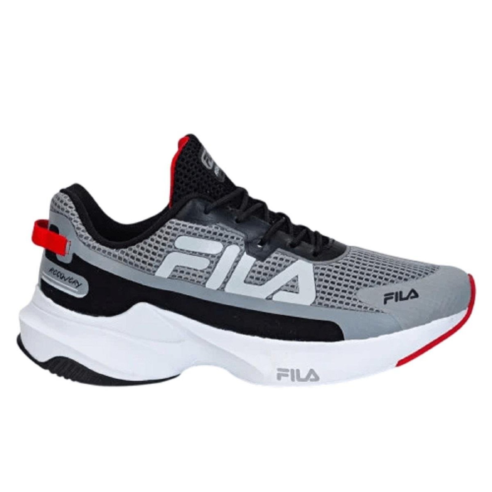 Tênis Esportivo Corrida Masculino Fila Recovery Cinza