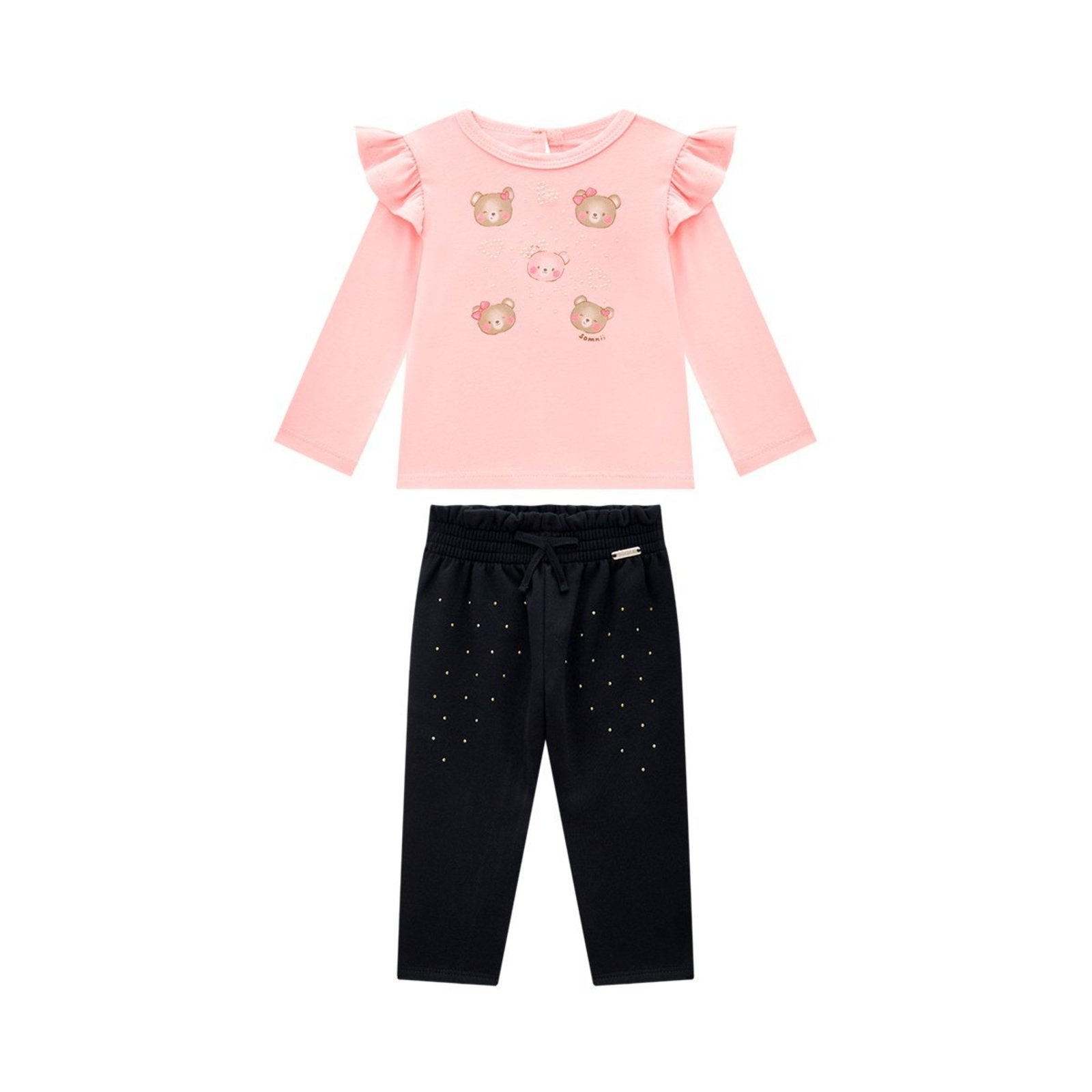 Infantil - Conjunto Menina Blusa e Calça em Moletom