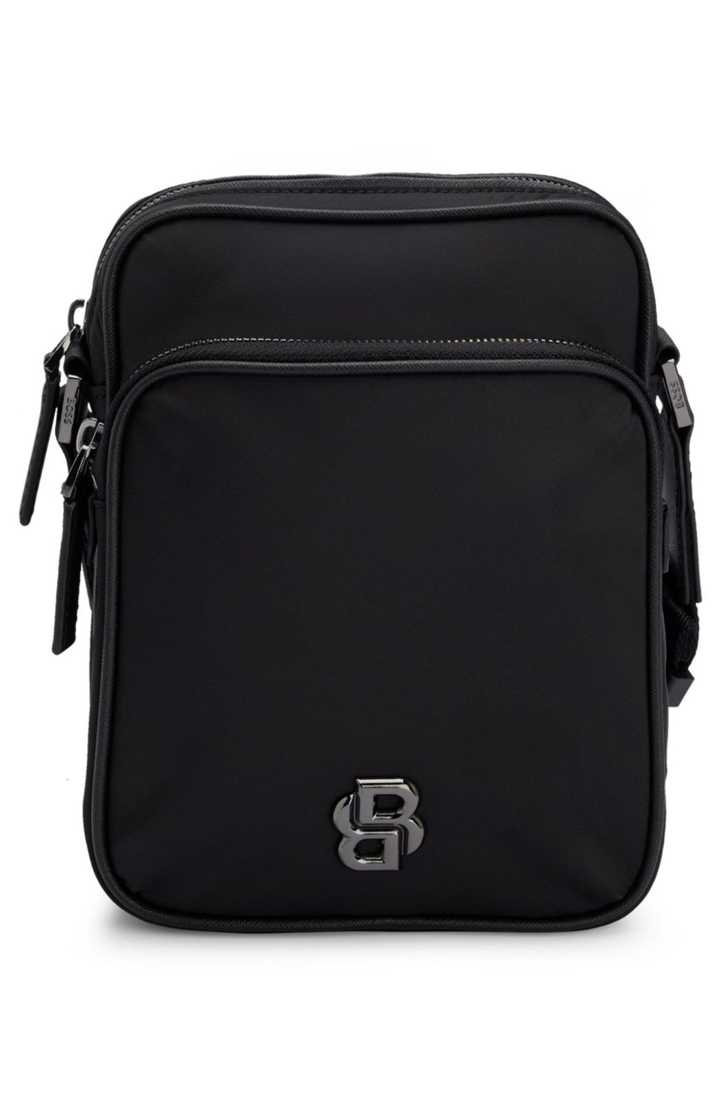 Bolsa Repórter De Sarja Com Monograma Preto – ÚNICO