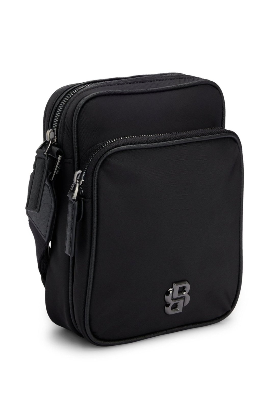 Vista 3 Bolsa Repórter De Sarja Com Monograma Boss preto Boss preto