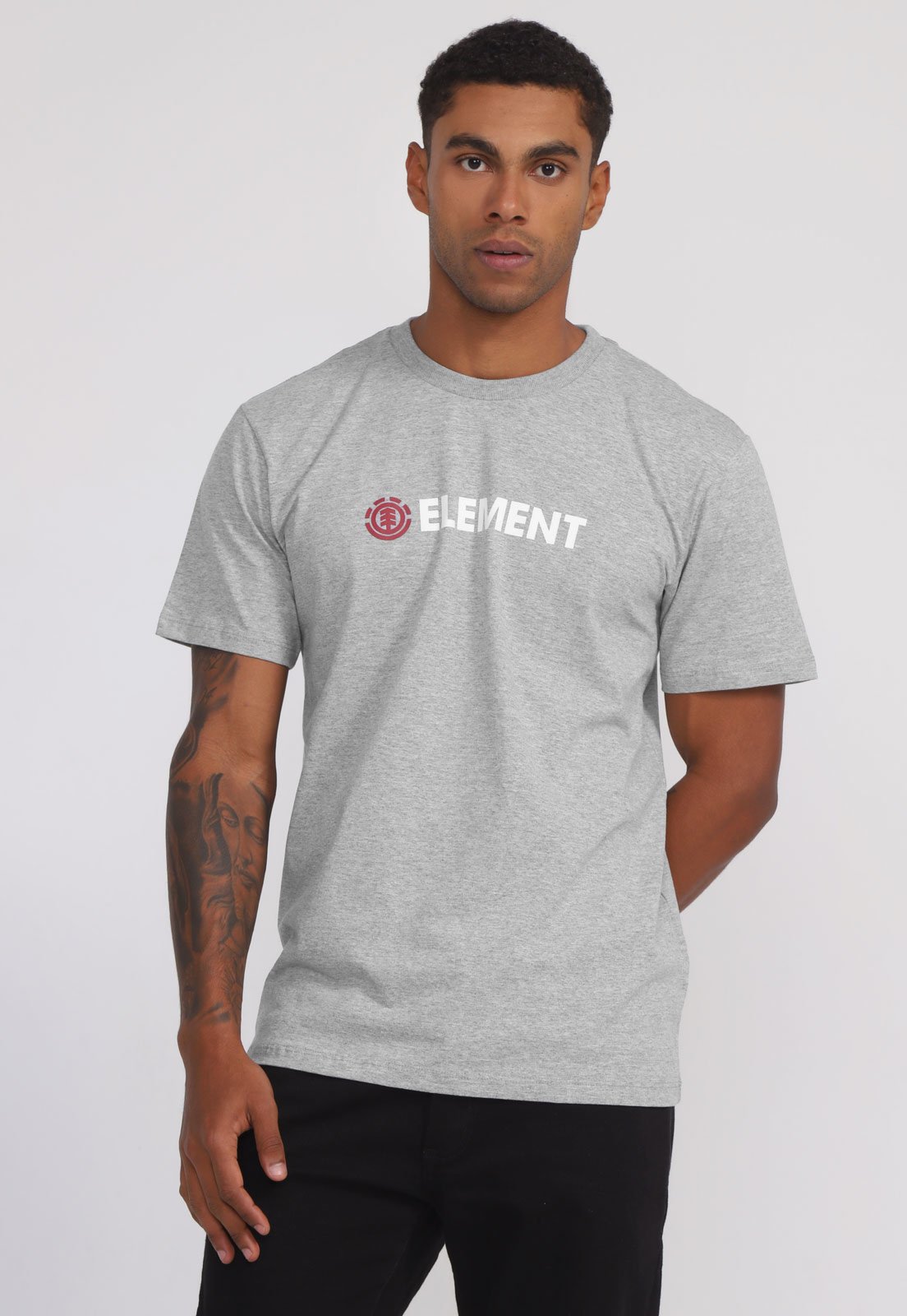 Vista 2 Camiseta Element Blazin cinza Element cinza