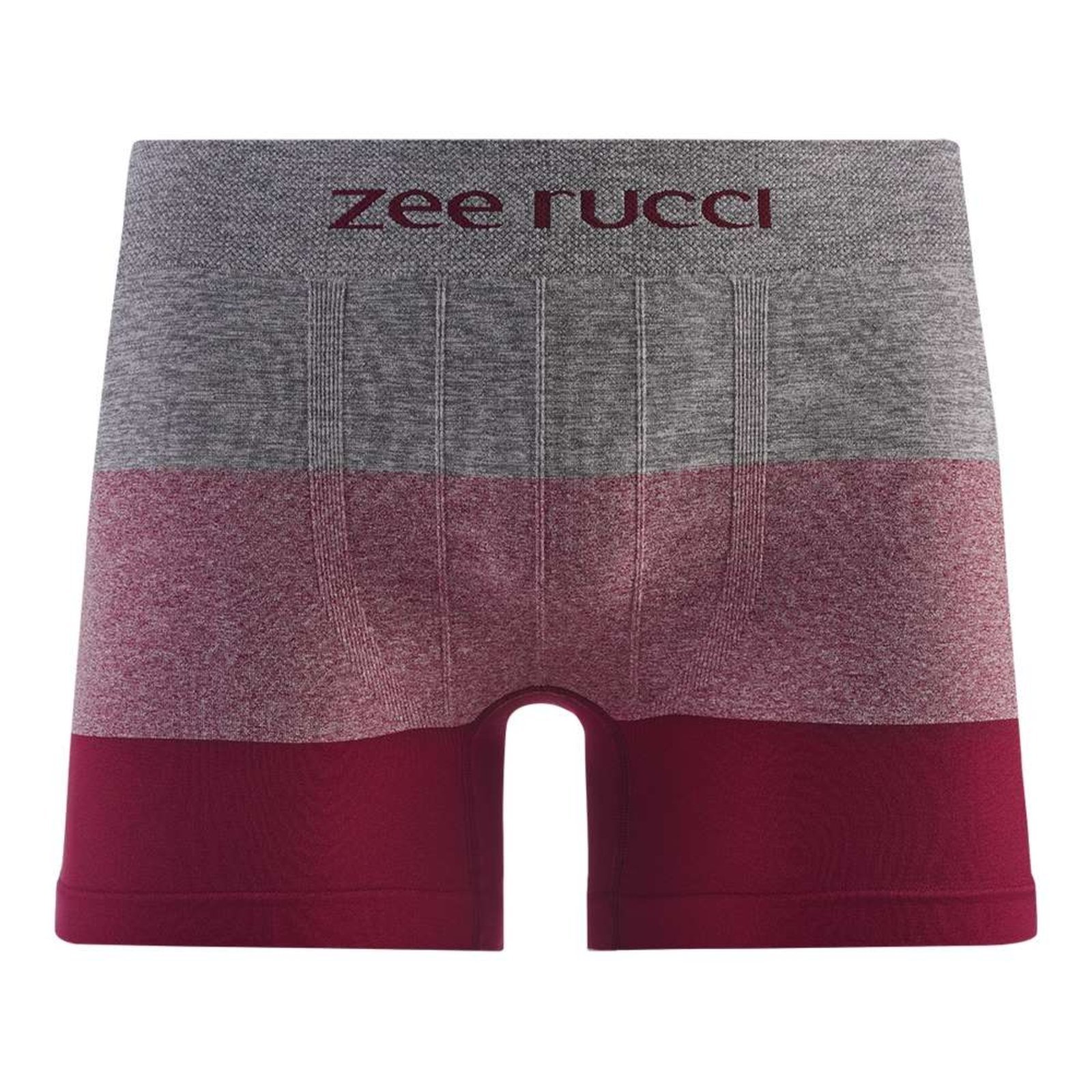 Cueca Boxer Sem Costura Degradê Cinza/Bordô