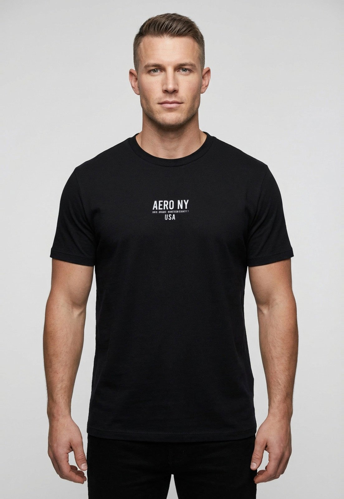 Camiseta Masculina Aeropostale Estampa Frontal Preta