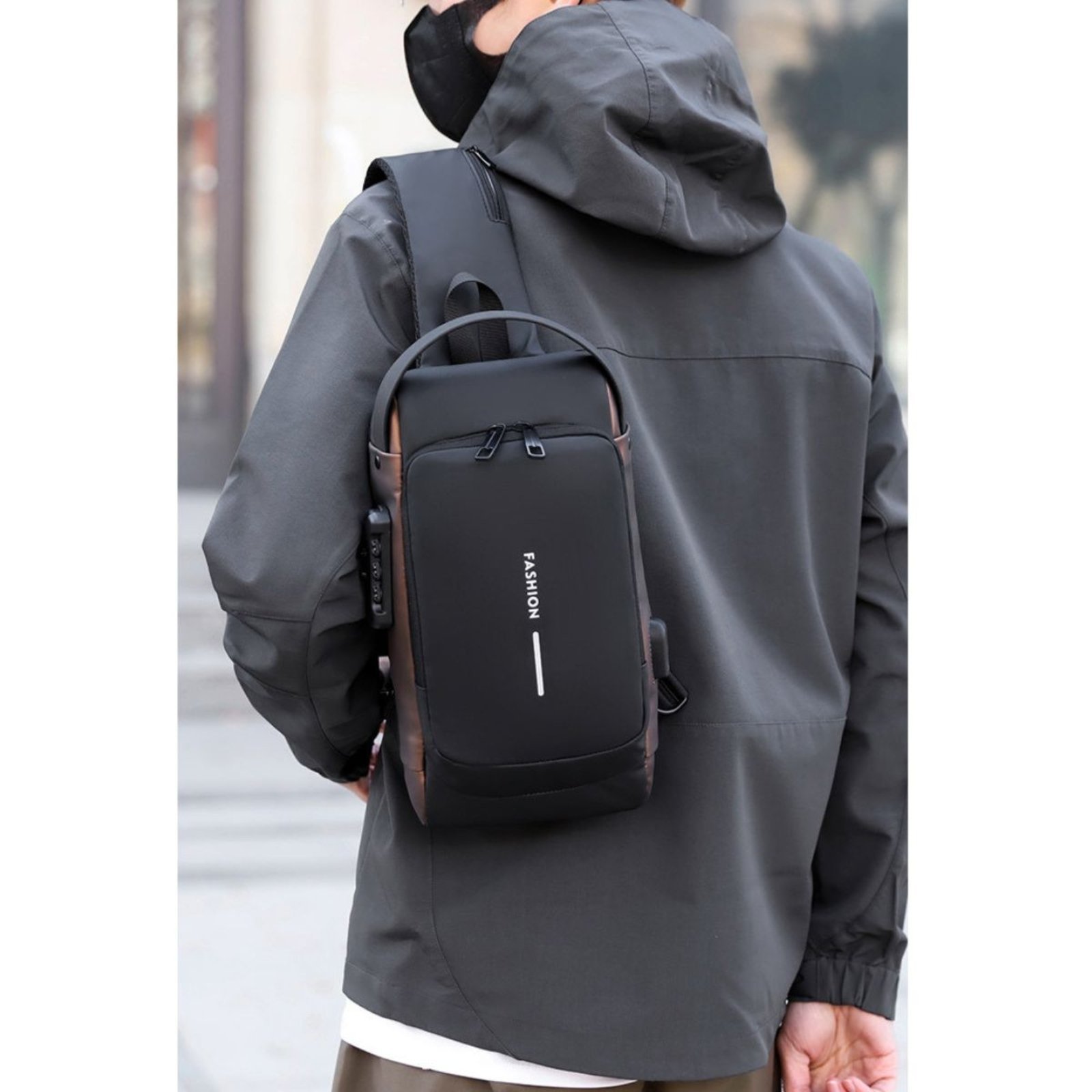 Mochila Transversal Bolsa Shoulder De Ombro Impermeável