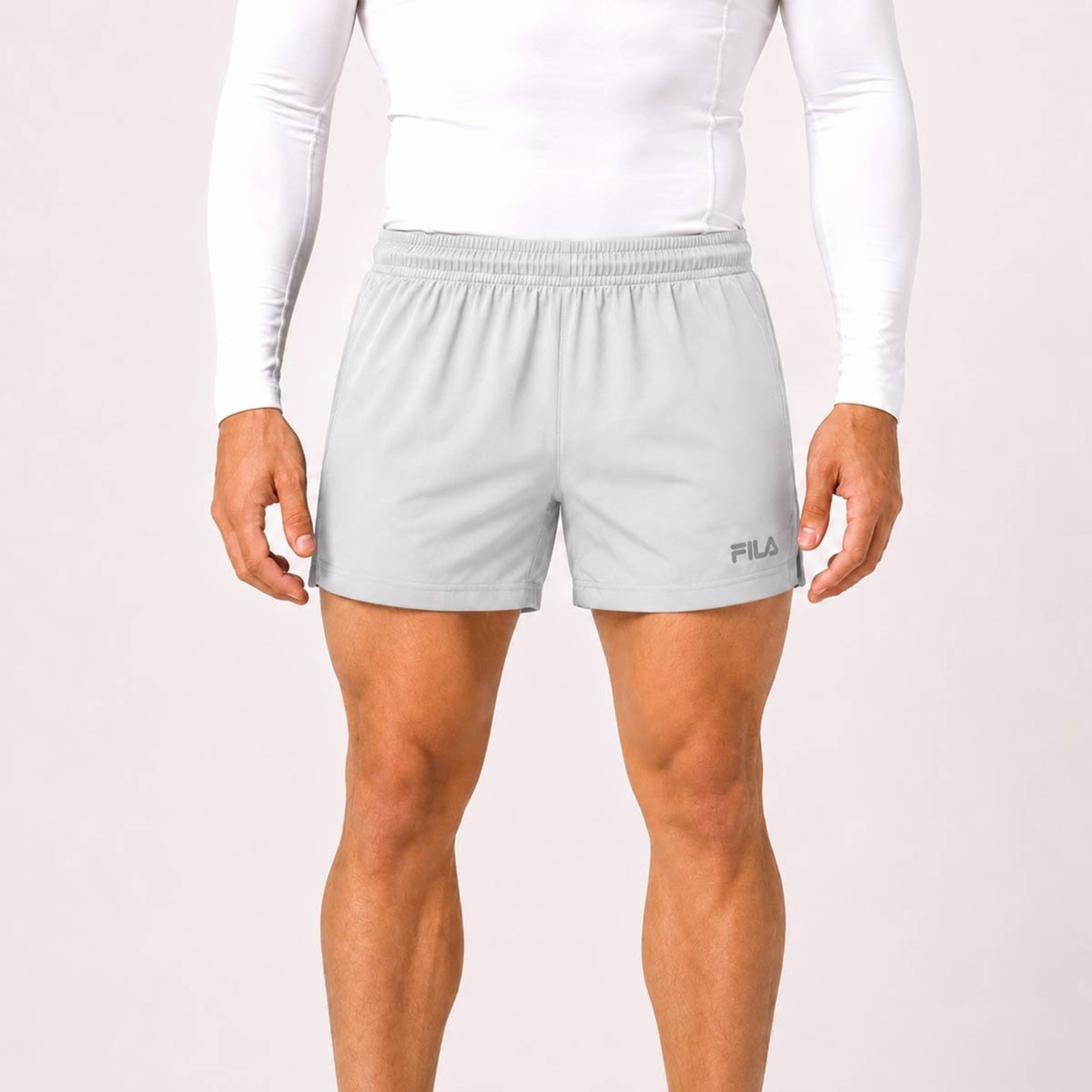 Shorts Fila Diamond Core Run 4 Cinza