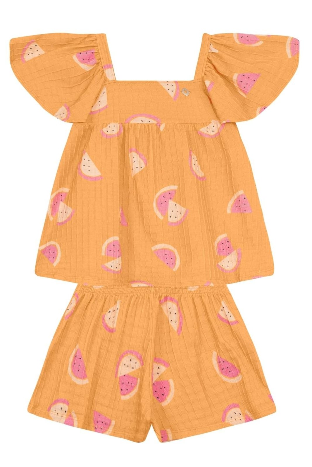 Infantil - Conjunto menina em cotton quadriculado Brandili