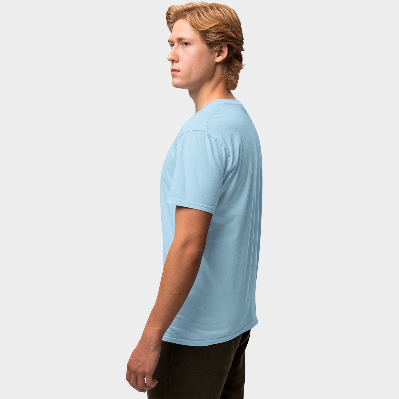 Vista 3 Camiseta Masculina Genuine Lute como um Economista 100% Algodão azul Genuine azul