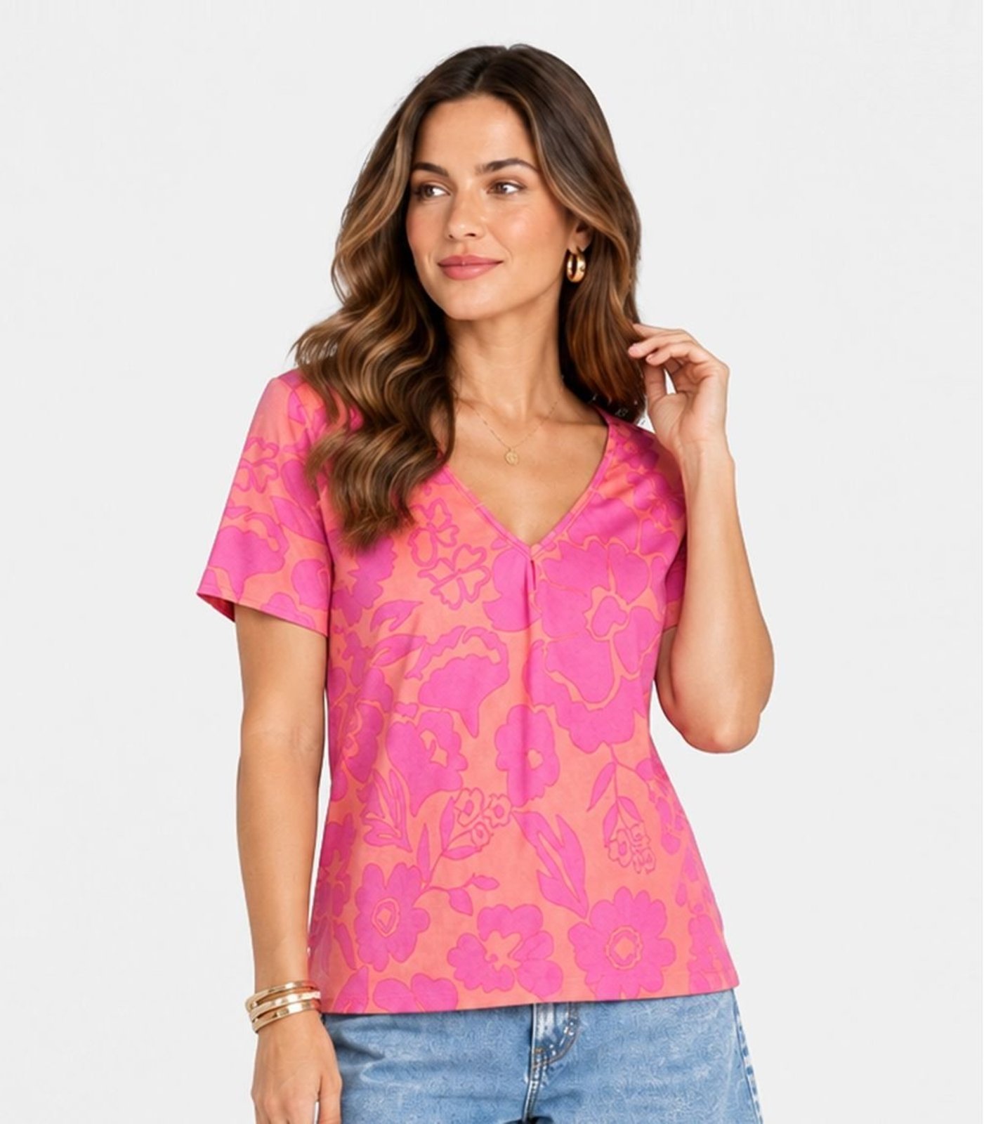 Blusa Verão Feminina Infinita Cor Rosa