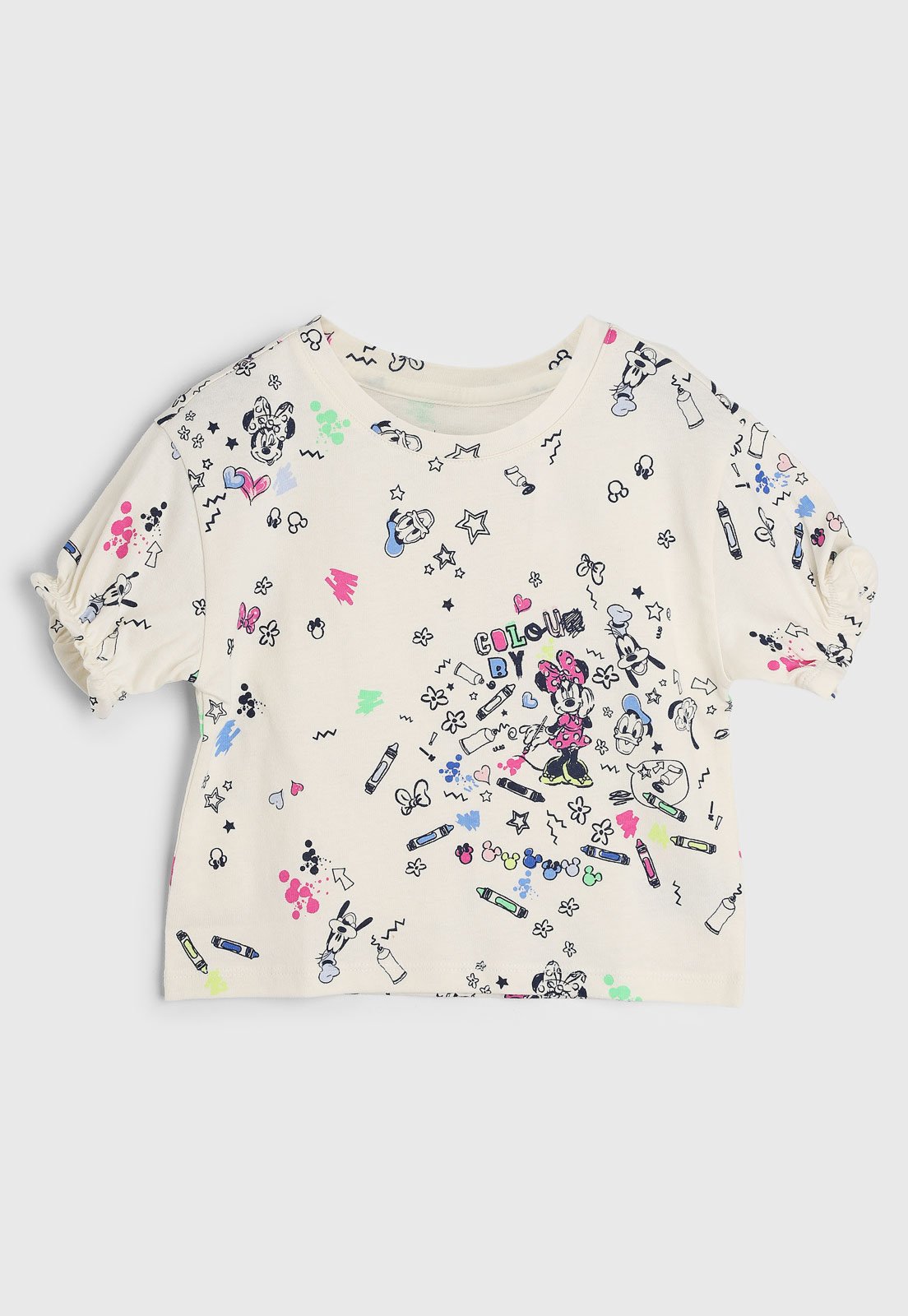 Camiseta GAP Estampa Disney Multicolorida Branca
