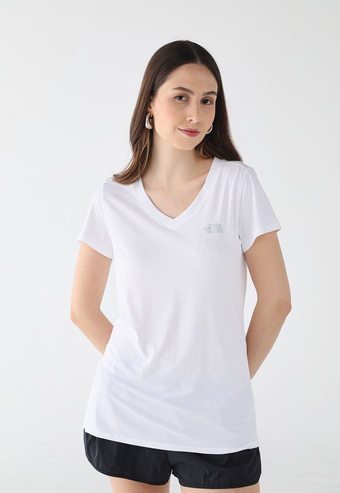 Camiseta Feminina The North Face Hyper Tee Decote V Branca