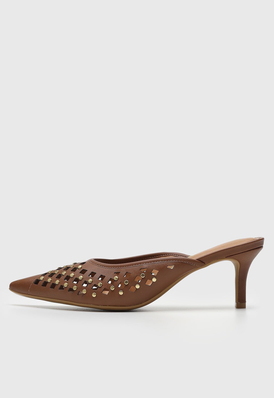Scarpin Mule Vizzano Lasercut Caramelo