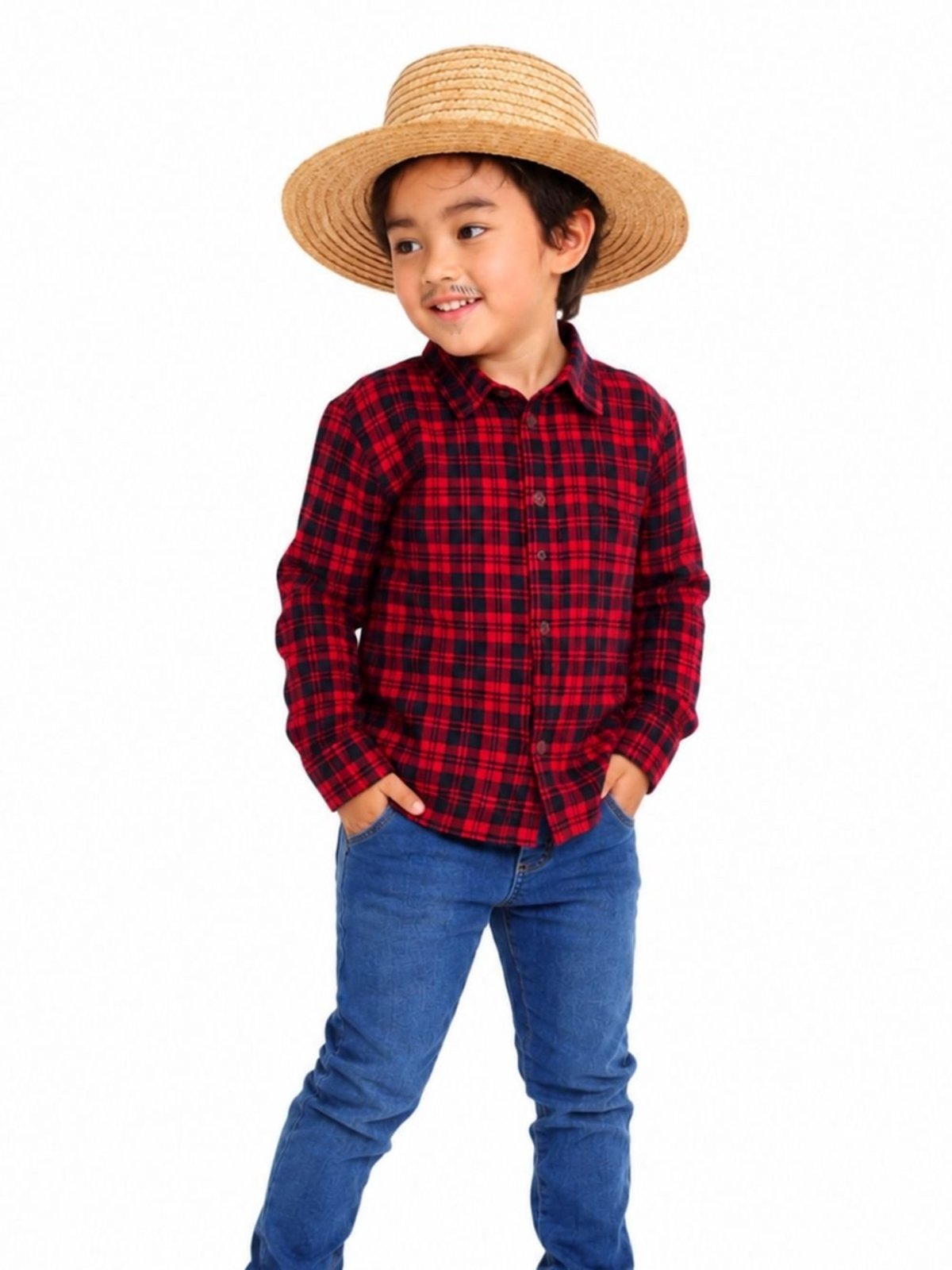 Infantil - ALPHABETO Camisa Menino Xadrez - Festa Junina