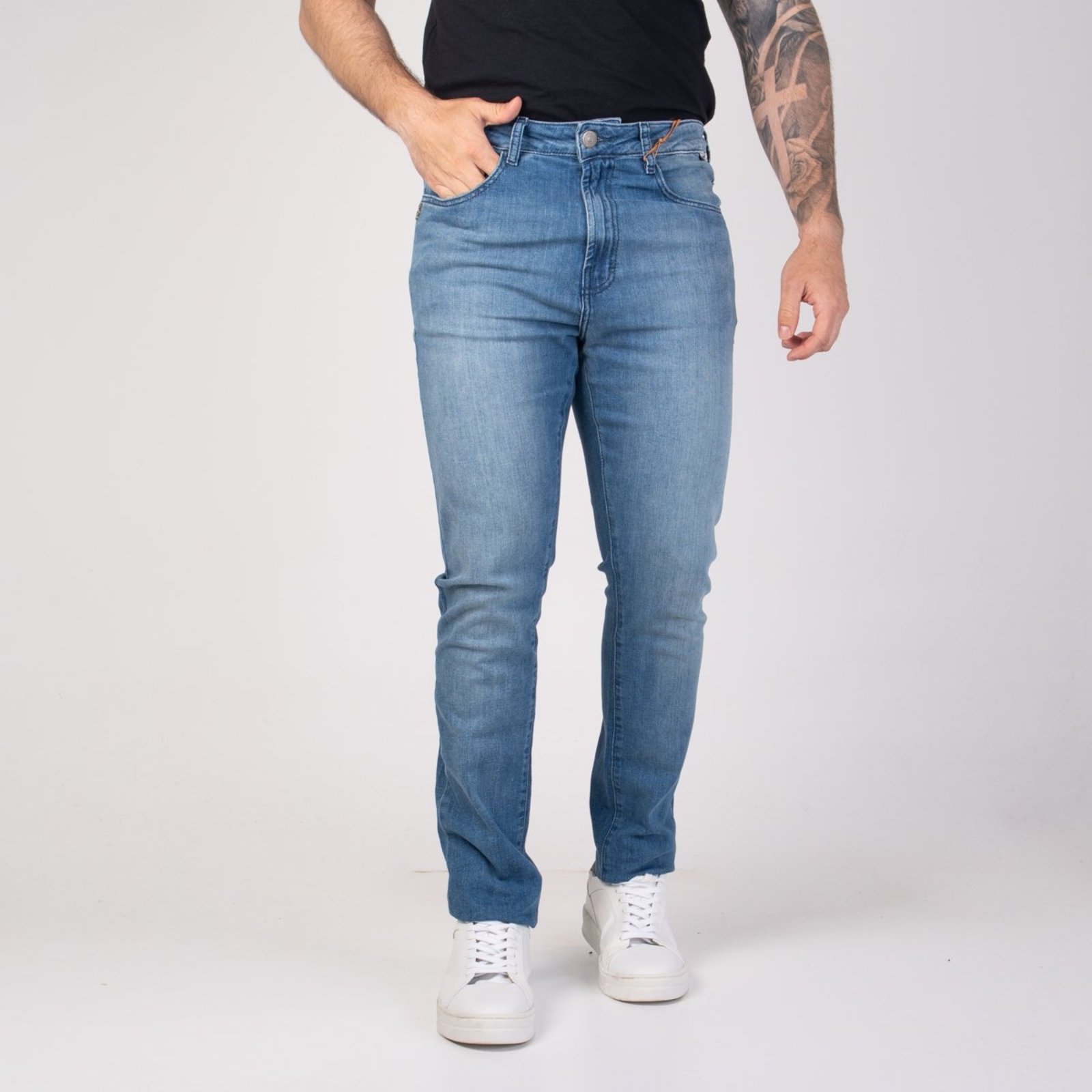 Calça Jeans John John Slim Azul Médio