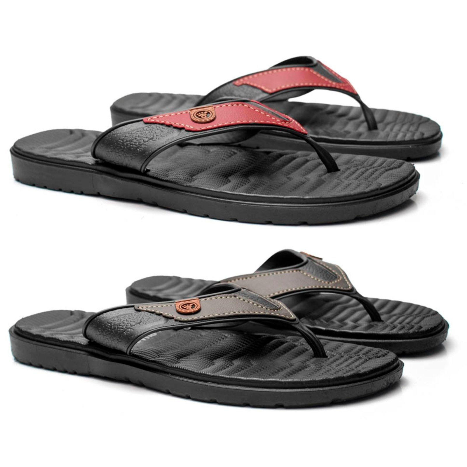 Kit Masculino Herlim Chinelo Slide Ortopédico Anatômico Conforto Bordô