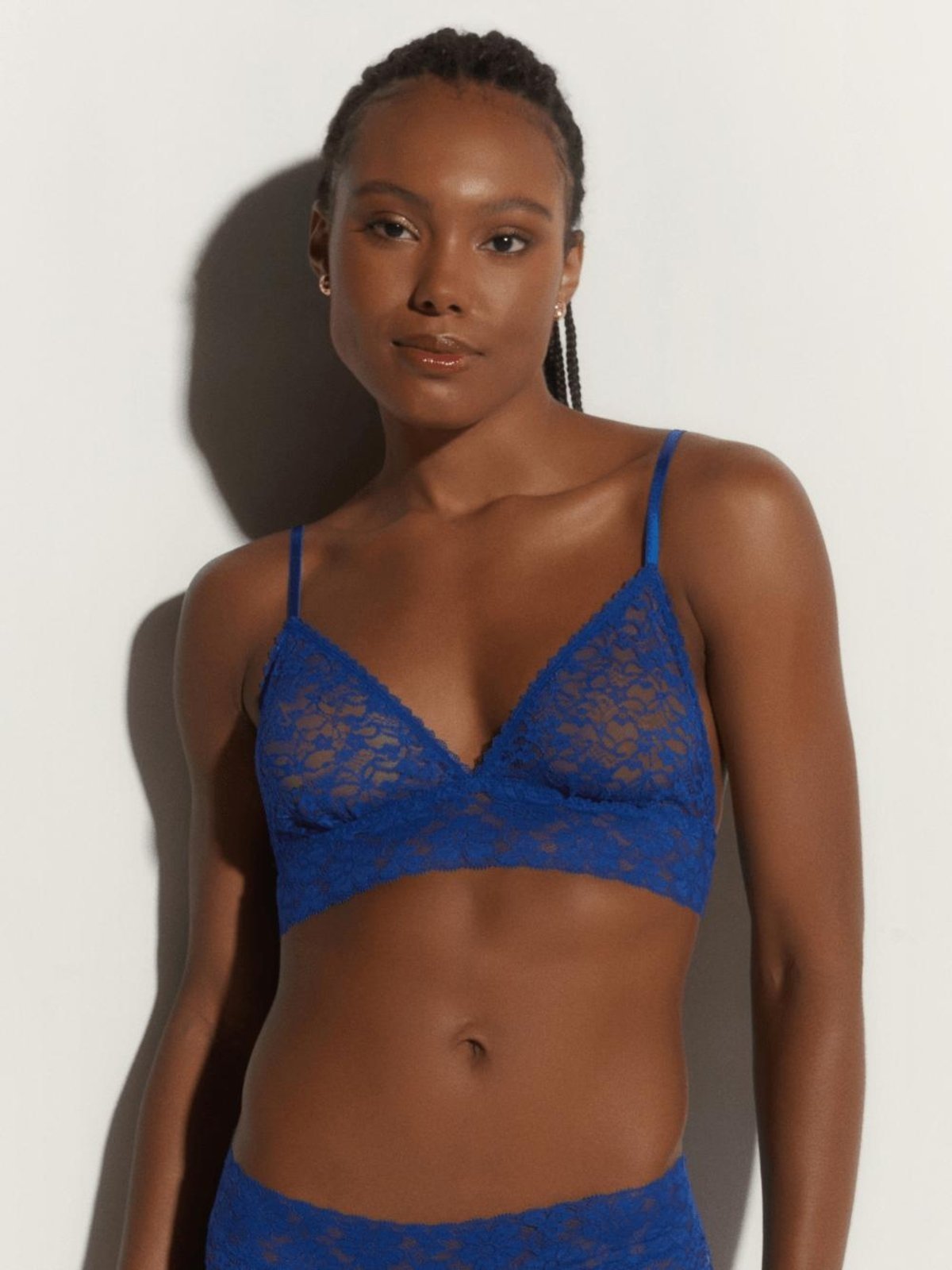 Sutiã Triângulo Renda Sweet Lace Azul Medio