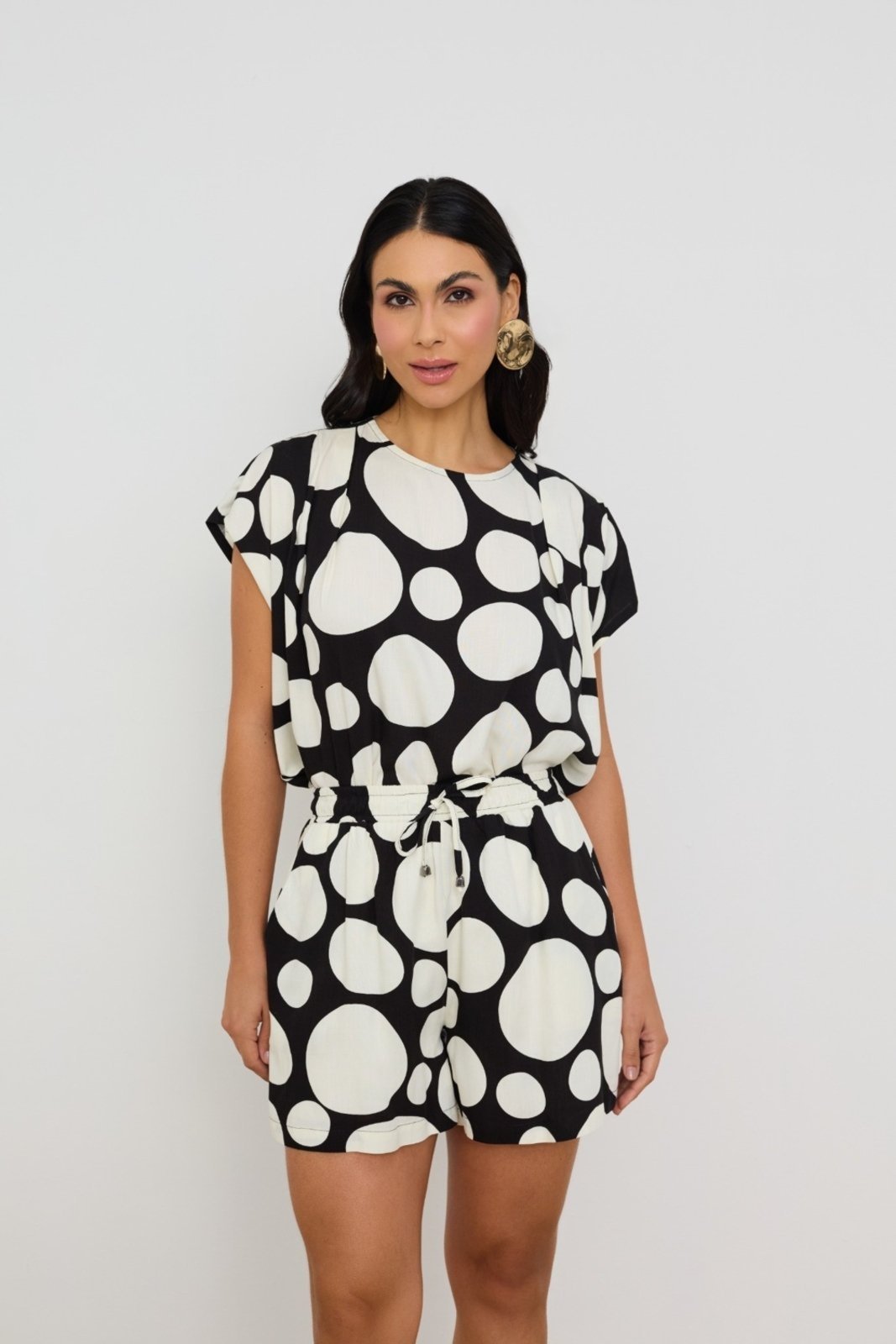 Vista 2 Blusa Vanibele Viscose Poá poás Vanibele poás
