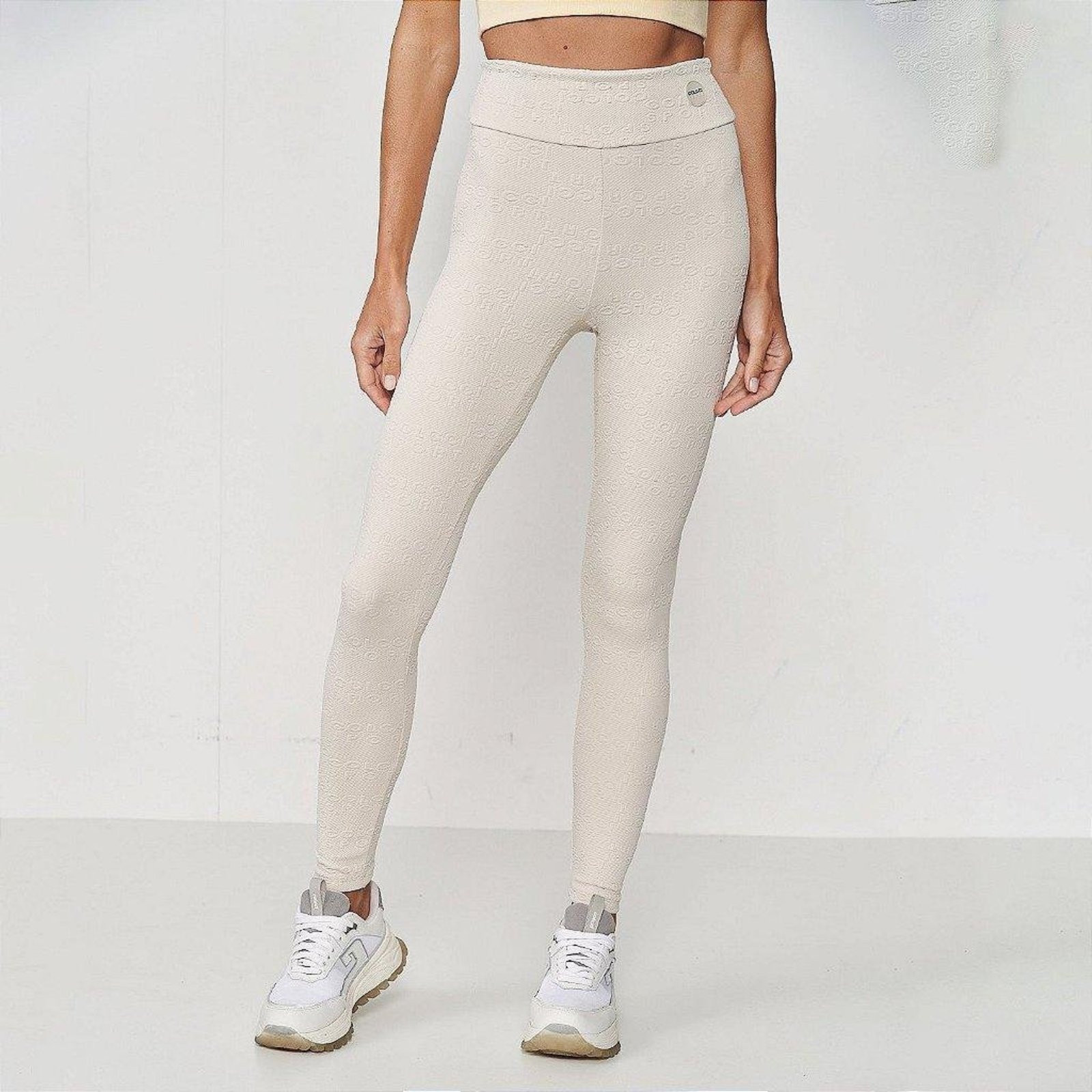 Calça Legging Colcci Jacquard Sculp Cinza Magma Cinza