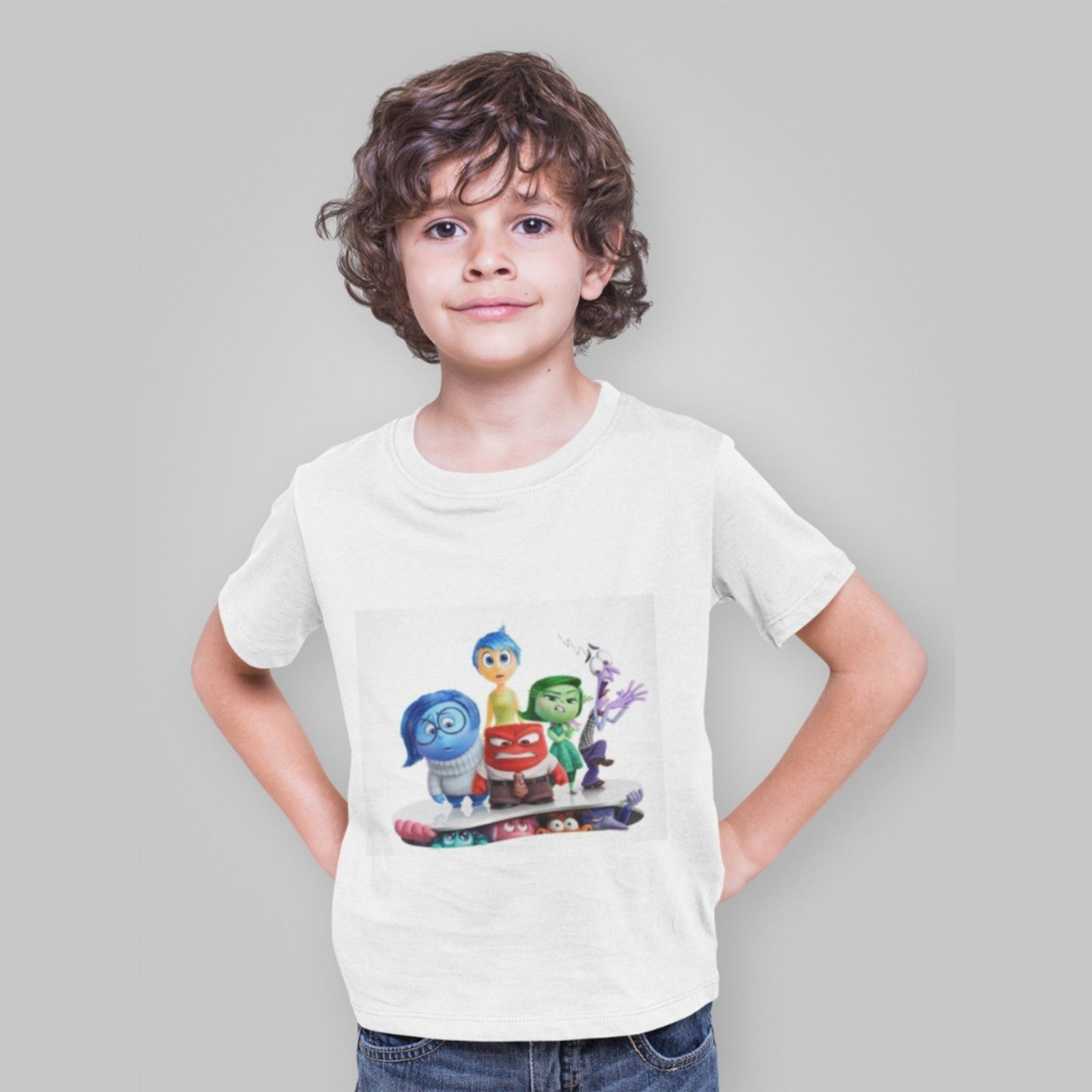 Infantil – camiseta Branca de Algodão Estampa Divertidamente