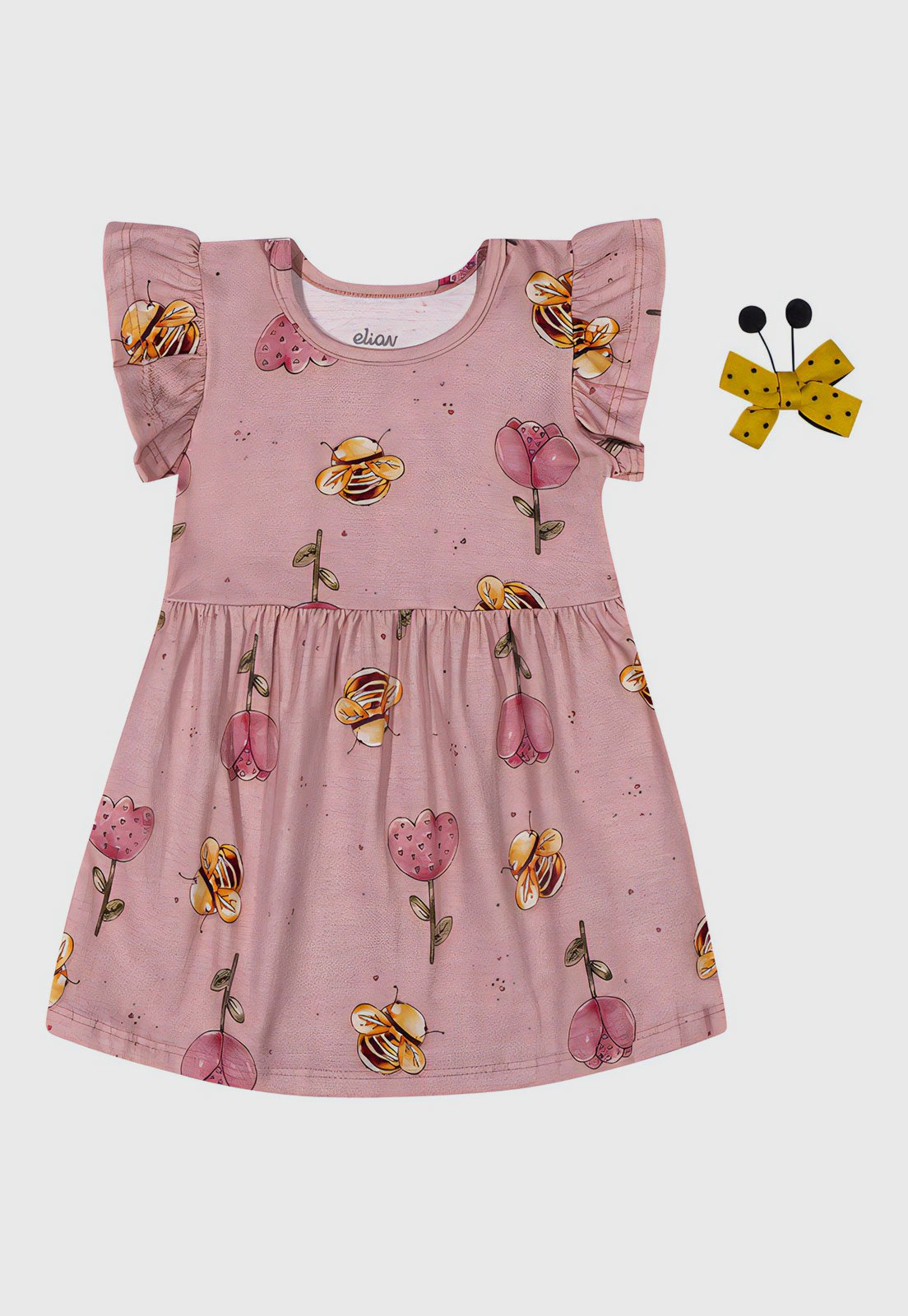 Vestido Elian Bichos Rosa
