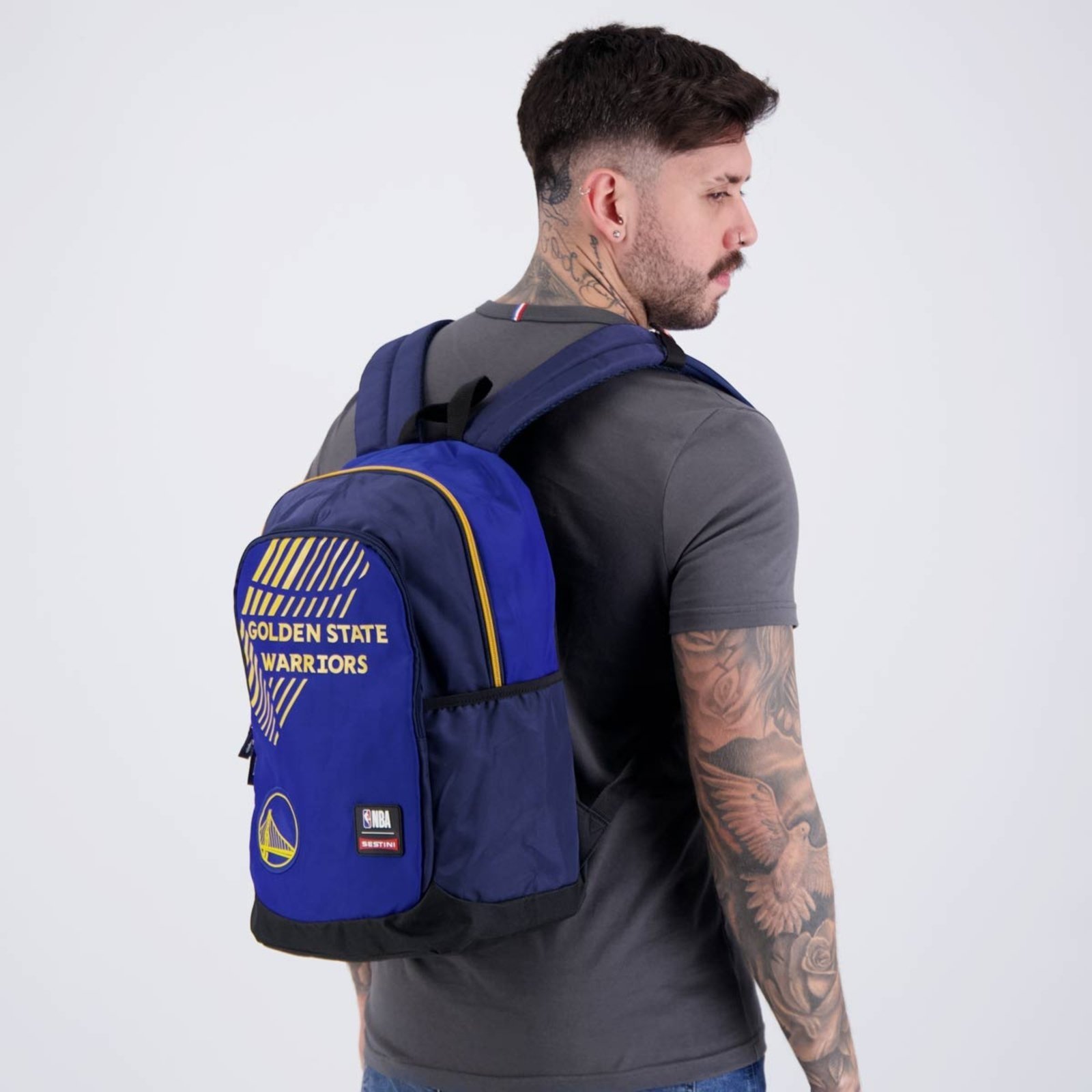 Vista 2 Mochila NBA Golden State Wariors Sestini azul Sestini azul