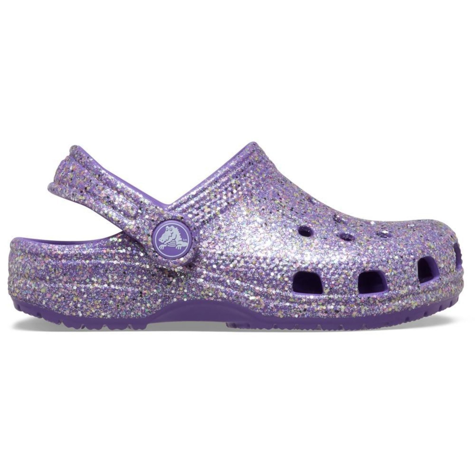 Vista 2 Infantil - Sandália Crocs Classic Fantasy Glitter Clog T Purple Roxo roxo purple Crocs roxo purple