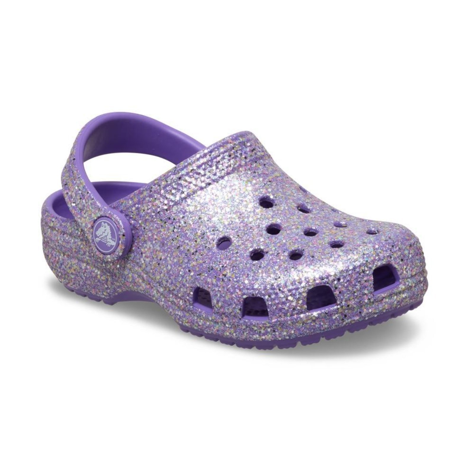 Vista 3 Infantil - Sandália Crocs Classic Fantasy Glitter Clog T Purple Roxo roxo purple Crocs roxo purple