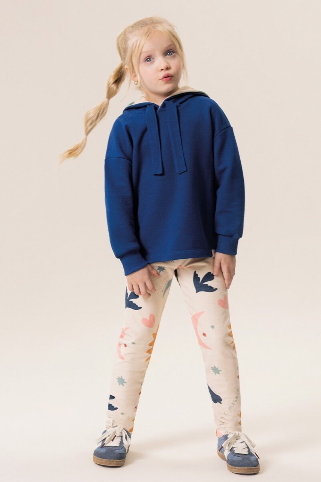 Infantil - Conjunto Menina BugbeeCasaco em Moletom Com Legging em Plush Estampada Alma