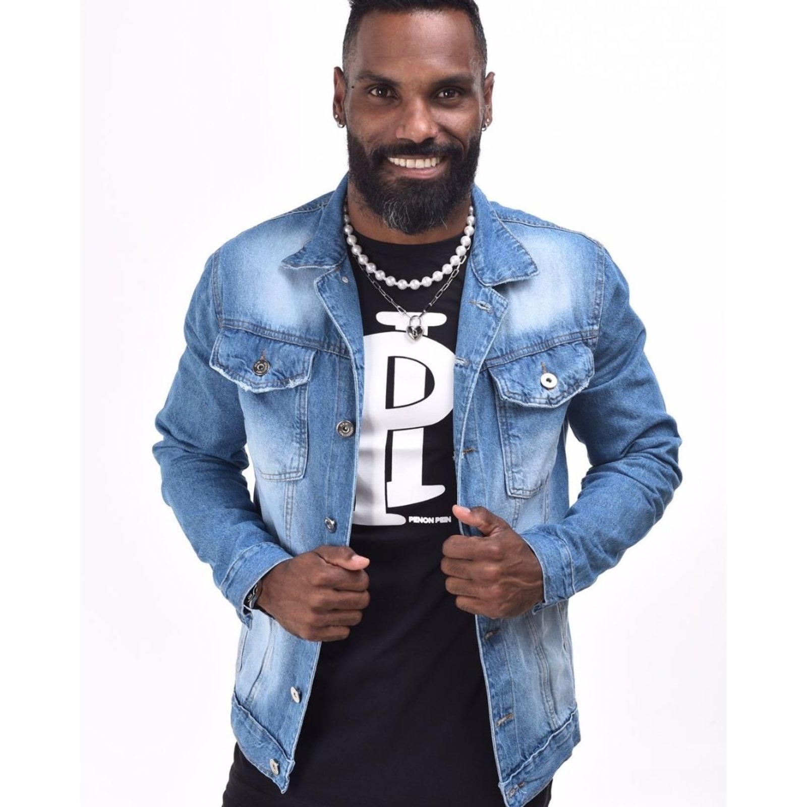 Jaqueta Masculina Jeans Loka Delave Lisa