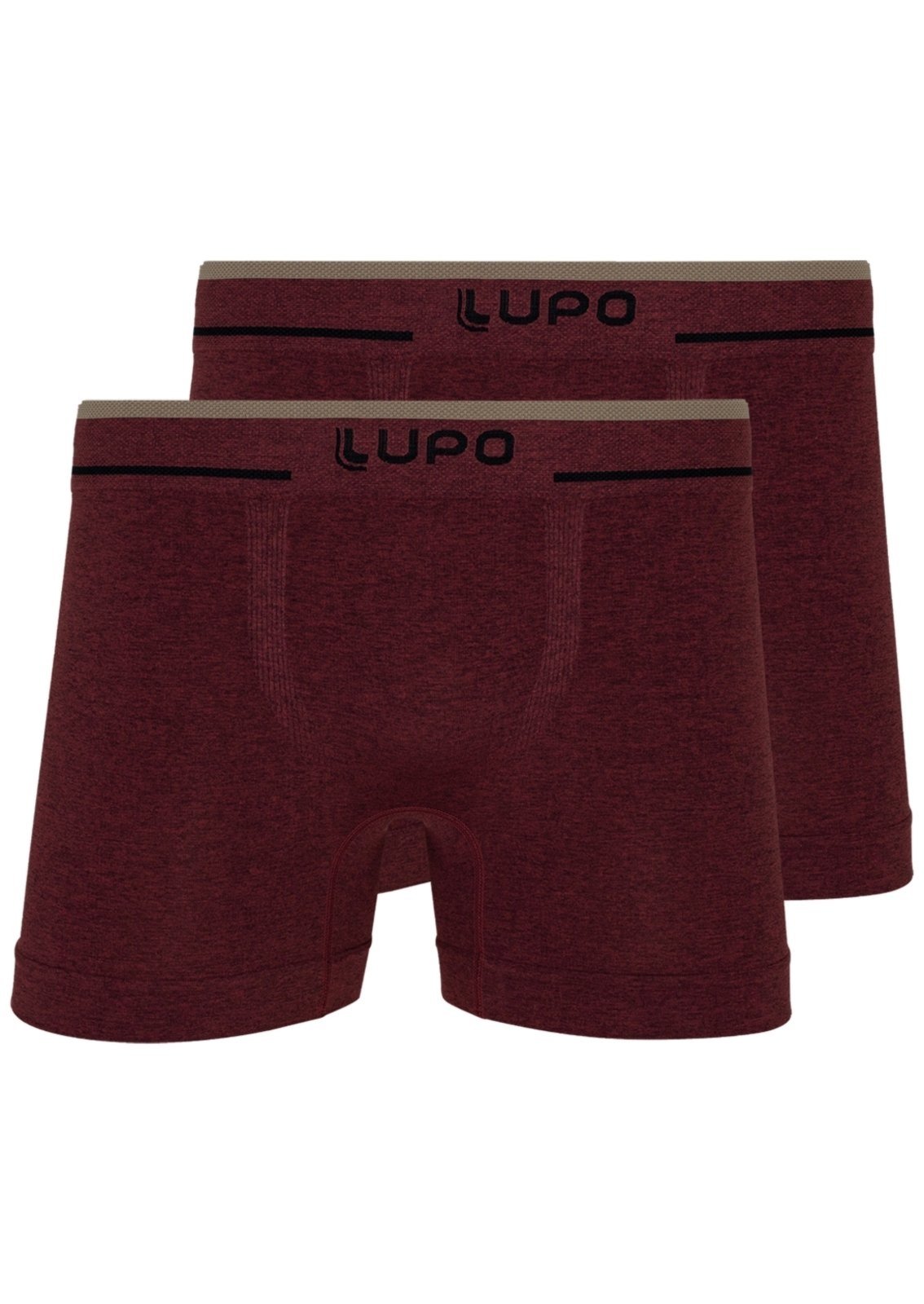 Kit com 2 Cuecas Boxer Lupo 733-004 GG Vermelho