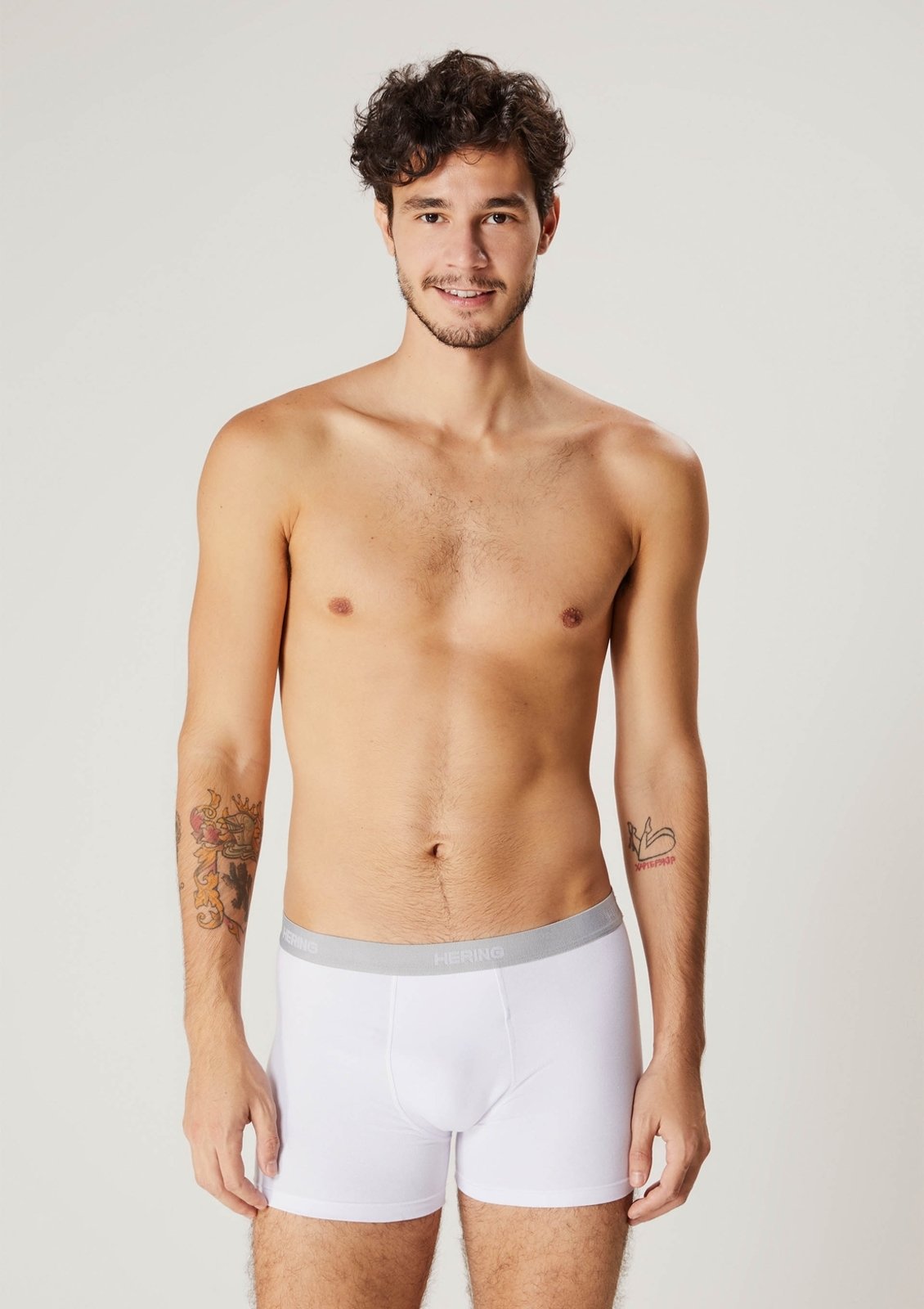 Vista 2 Kit 2 Cuecas Boxer Em Malha e Preto Hering branco Hering branco
