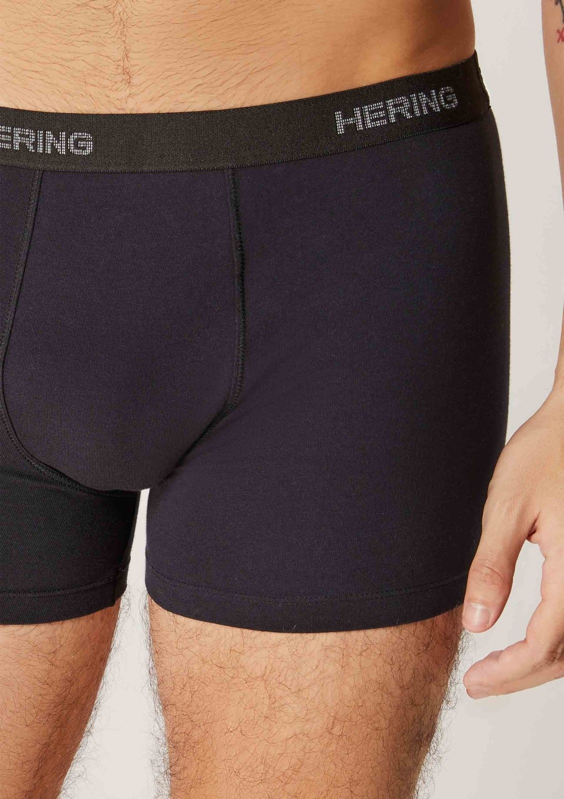 Vista 3 Kit 2 Cuecas Boxer Em Malha e Preto Hering branco Hering branco