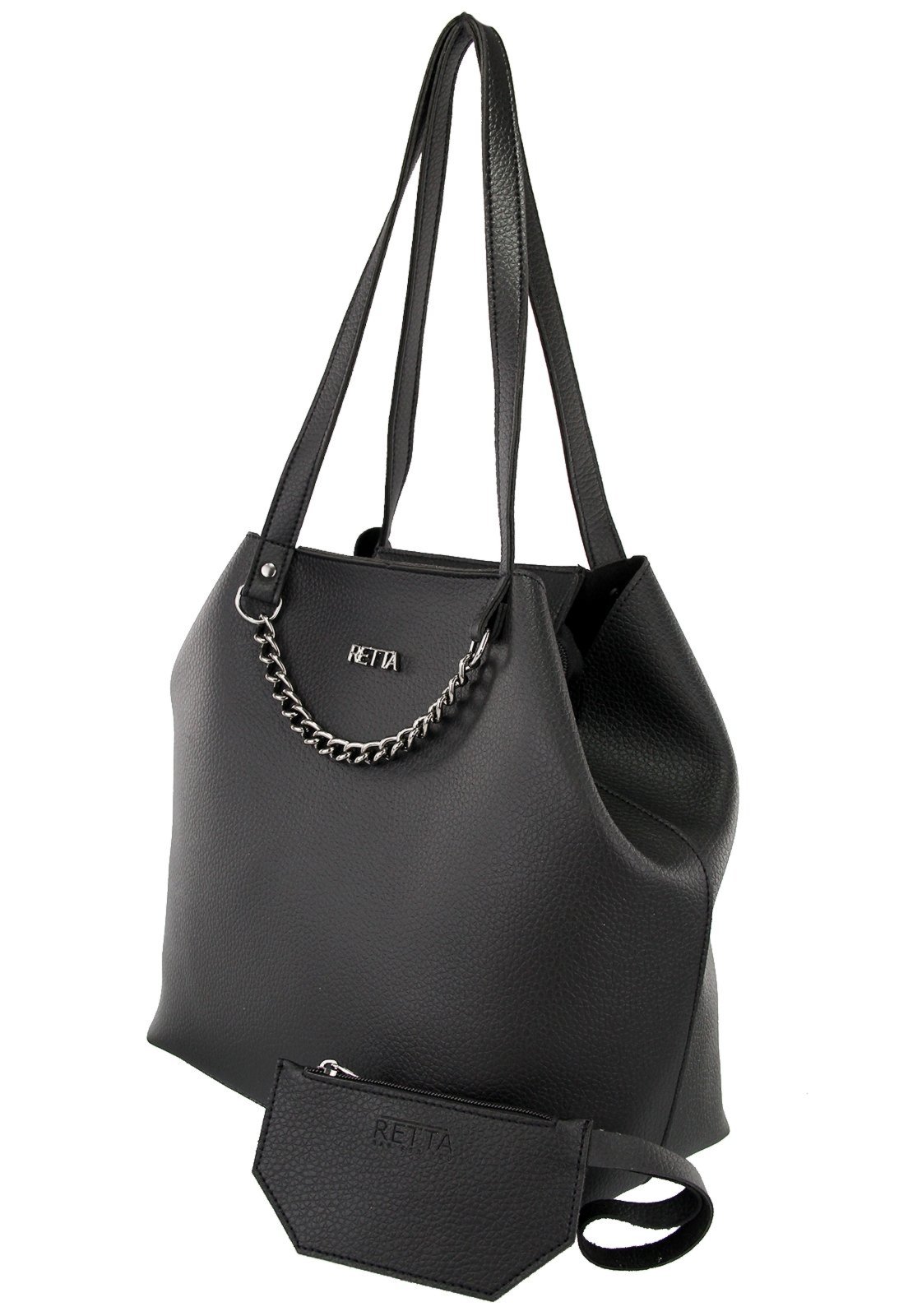 Bolsa Feminina Sacola Feminina Retta Preto