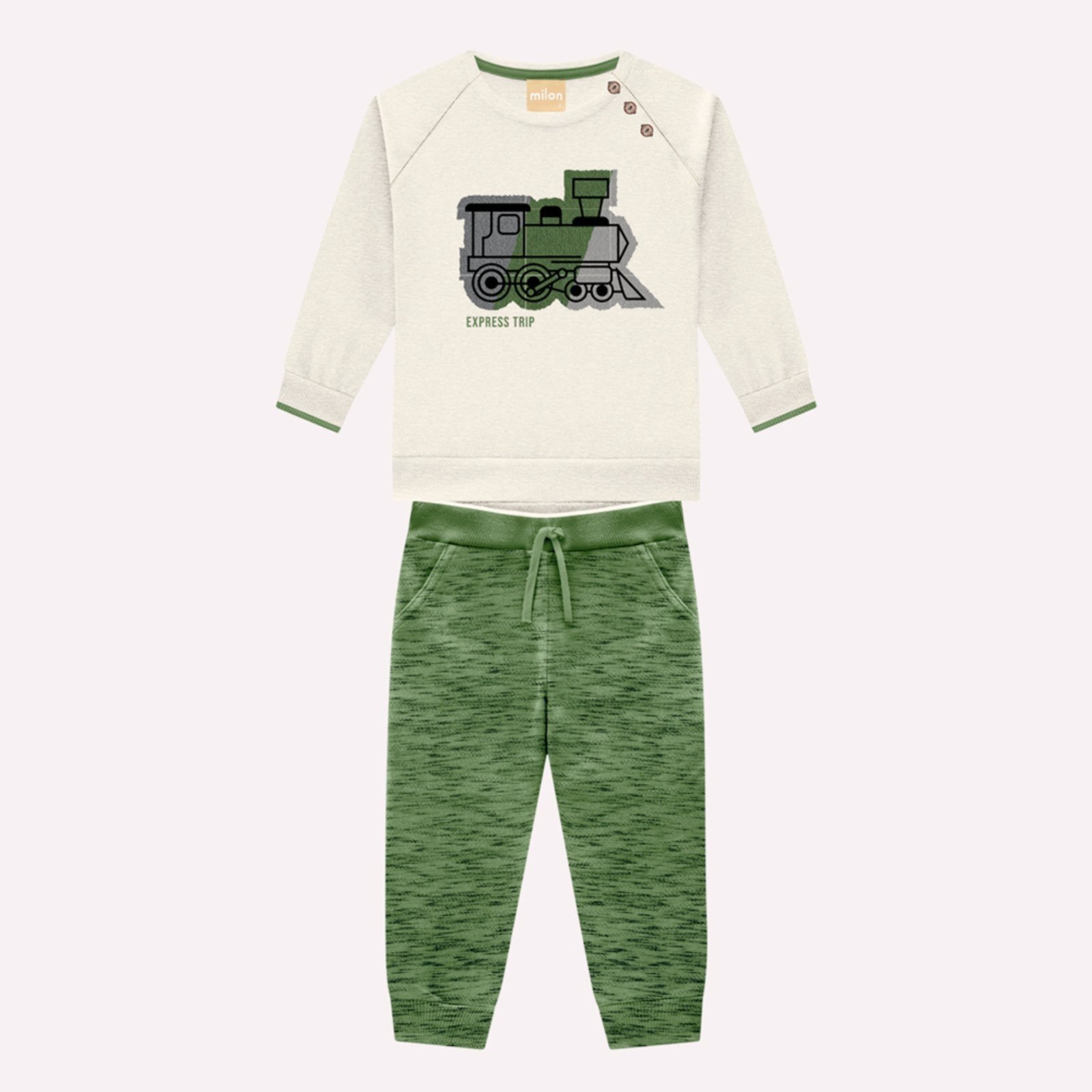 Infantil - Conjunto Menino Trem Milon