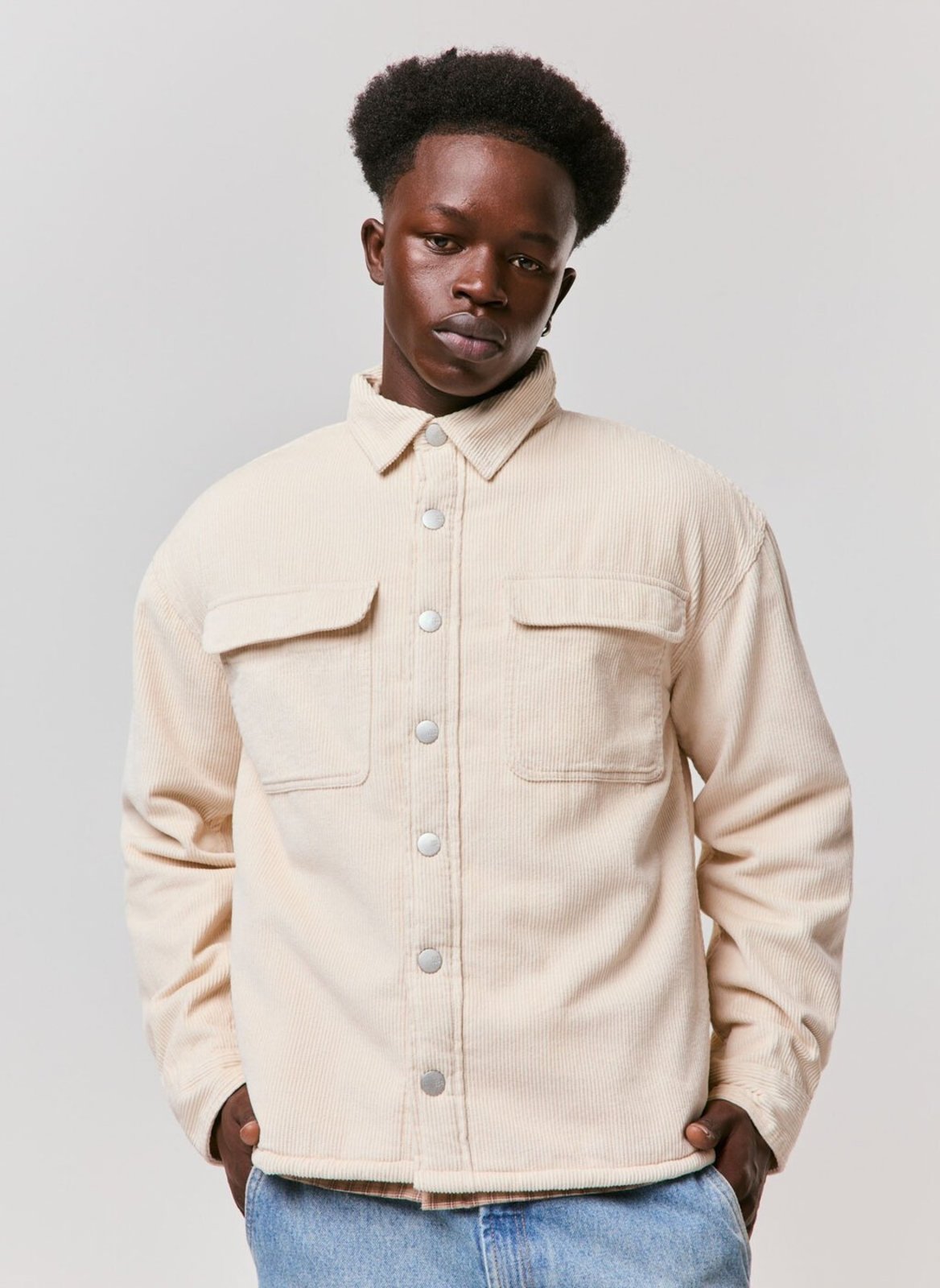 Jaqueta Worker Cotelê Off White