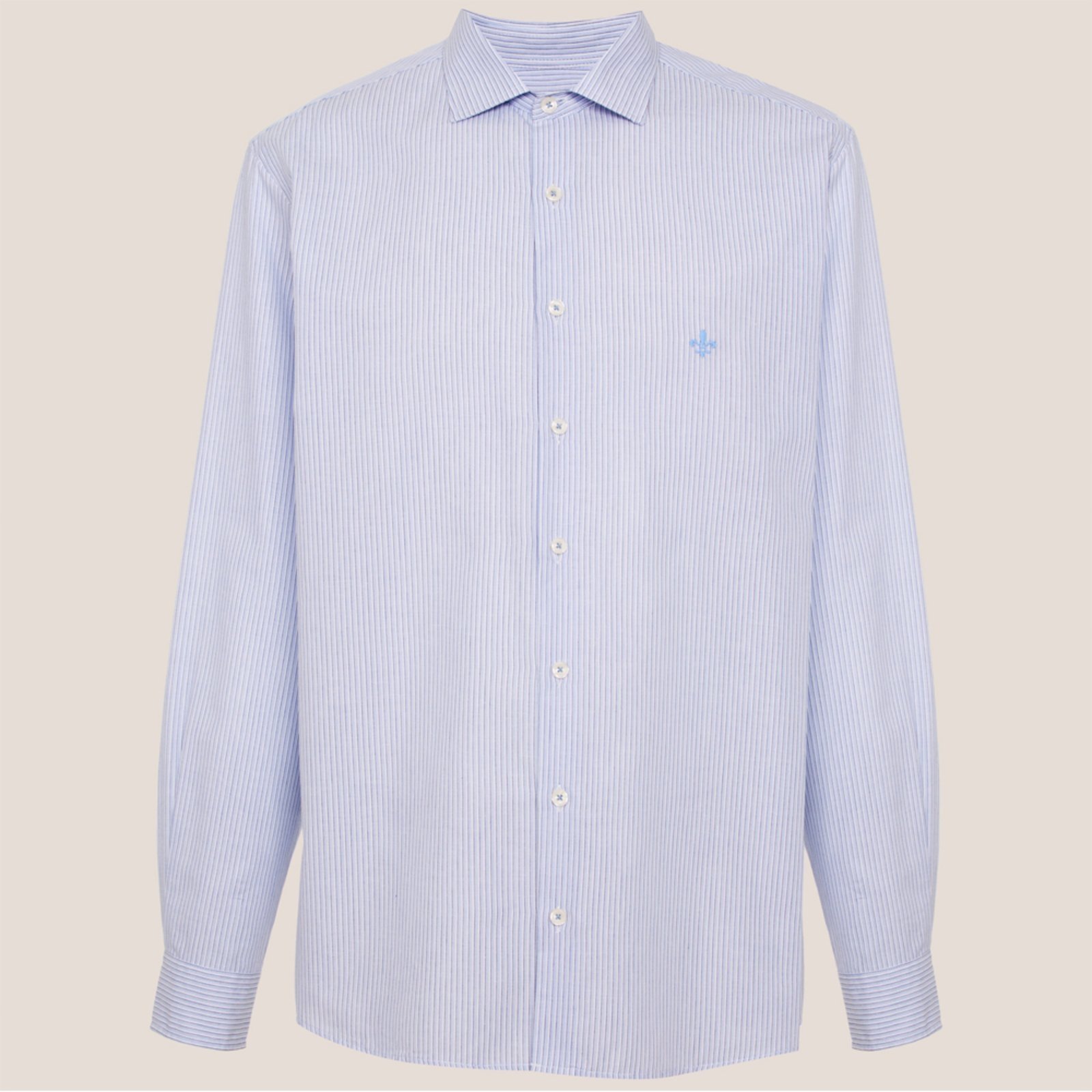 Camisa Slim Dudalina Micro Vichy Ve26 Azul Masculino