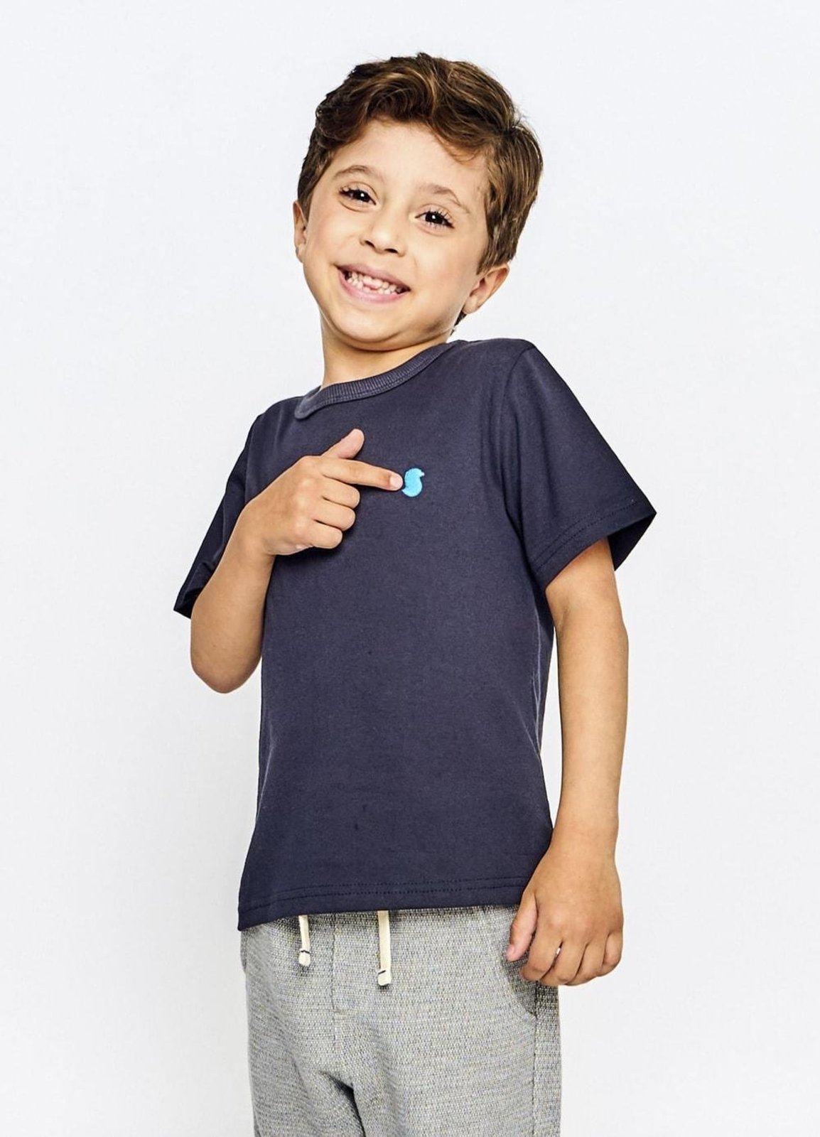 Infantil - Camiseta Menino Básico Alphabeto Preto