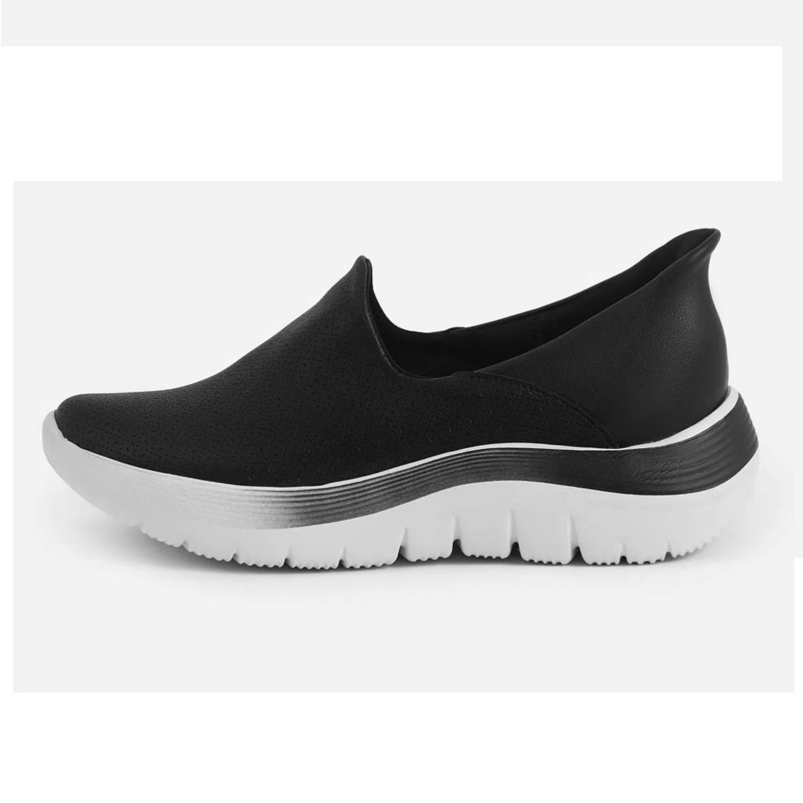 Tênis Piccadilly SlipFit Salto Médio Conforto e Estilo Preto