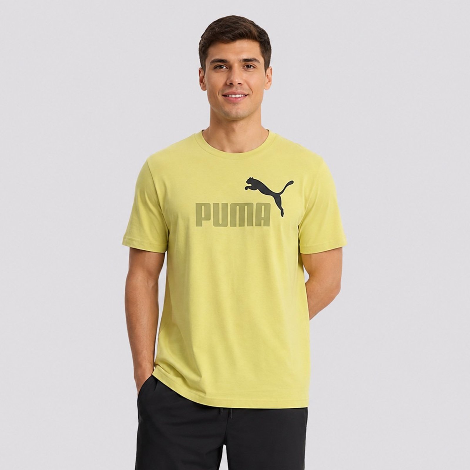 Camiseta Puma Ess 2 Color Logo Verde