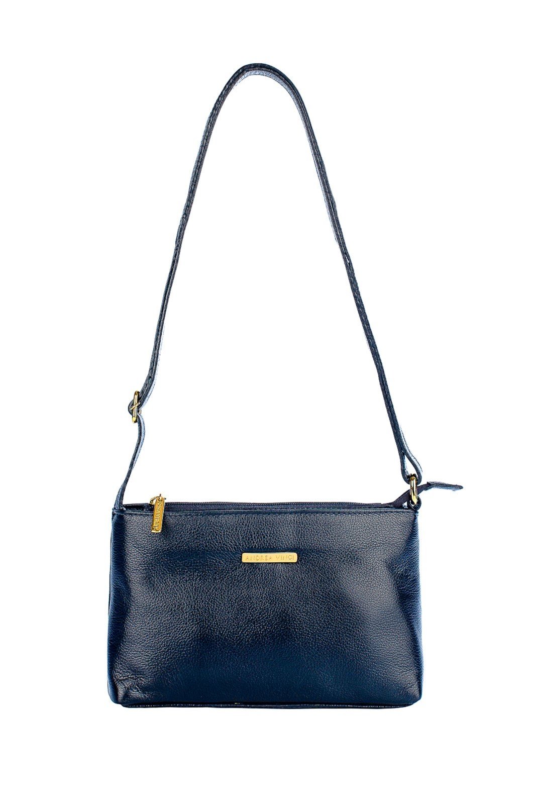 Vista 2 Bolsa pequena transversal de couro liso Iris Andrea Vinci vermelho Andrea Vinci vermelho