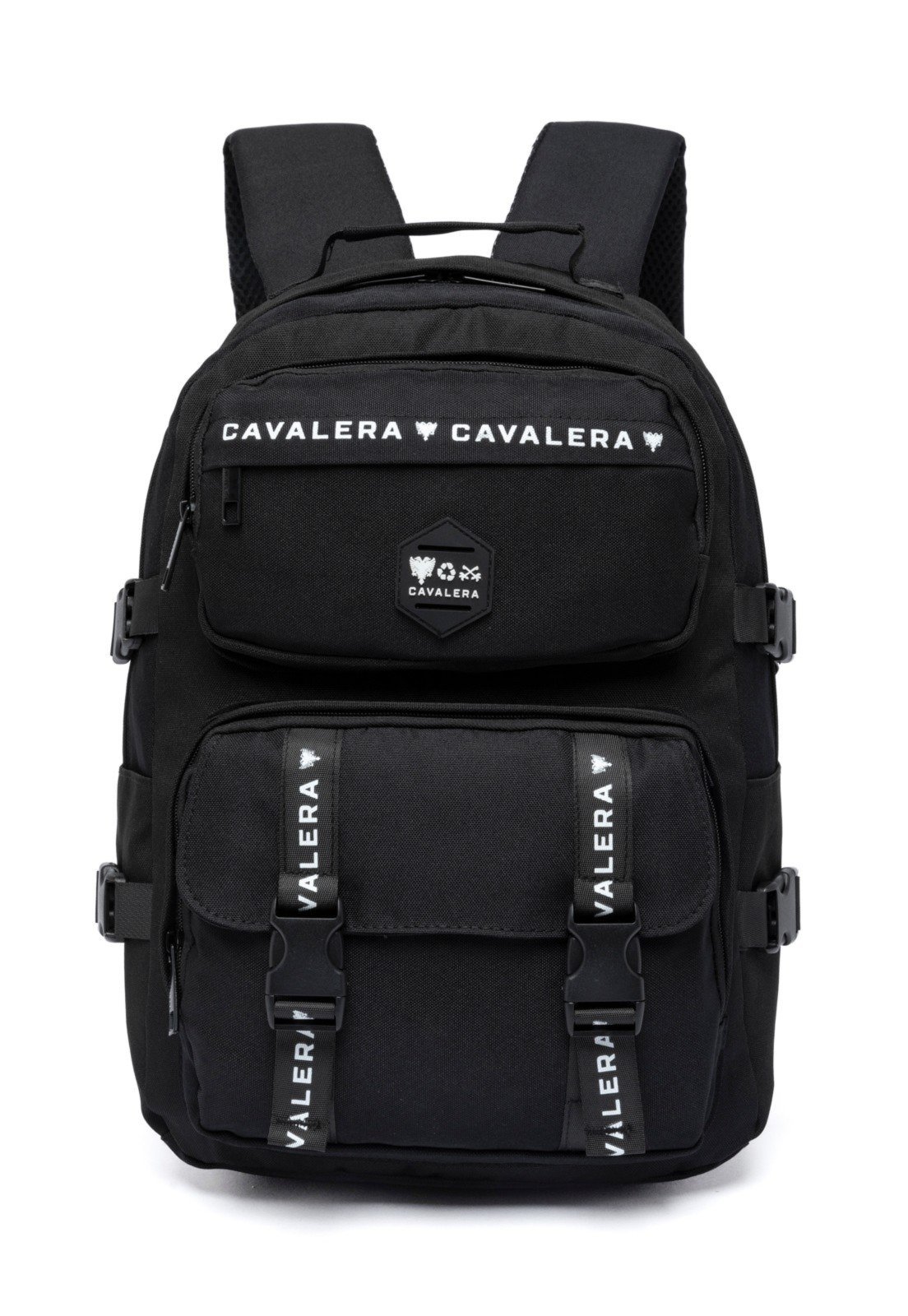 Mochila Cavalera Reforçada Escolar Espaçosa Preto