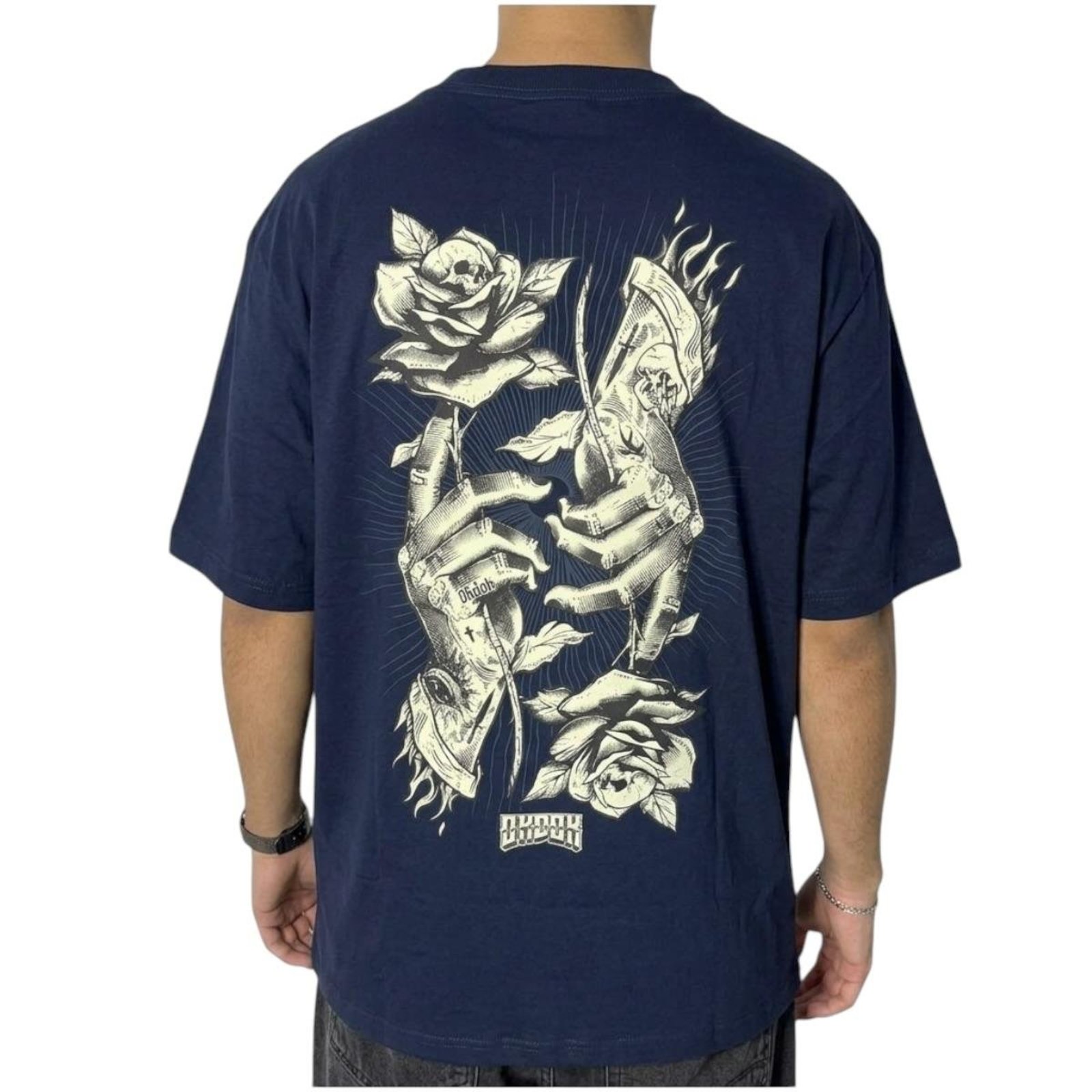 Camiseta Oversized Eternal- Okdok - Azul Marinho