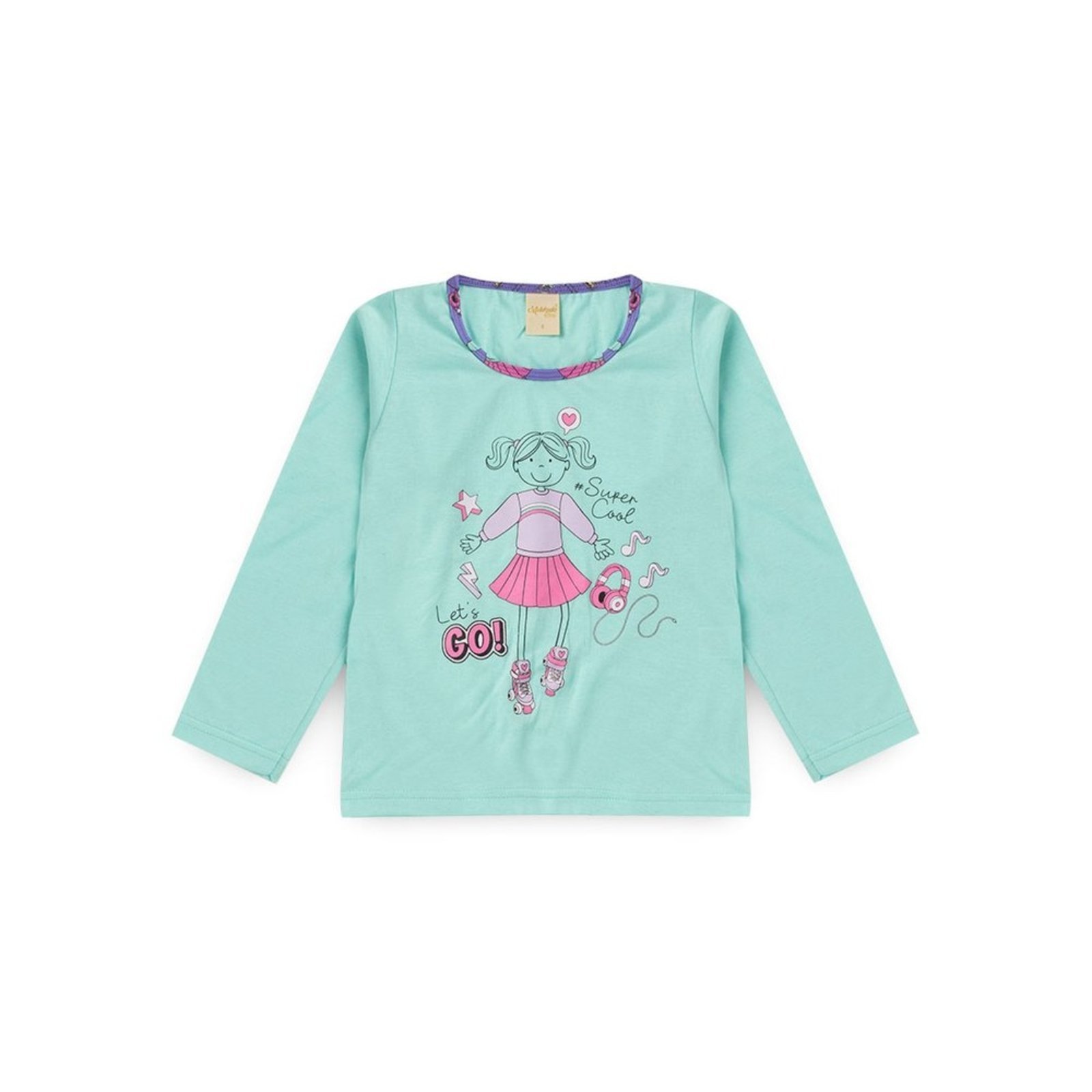 Vista 3 Pijama Molekada Menina Longo Patinadora rosa Molekada rosa